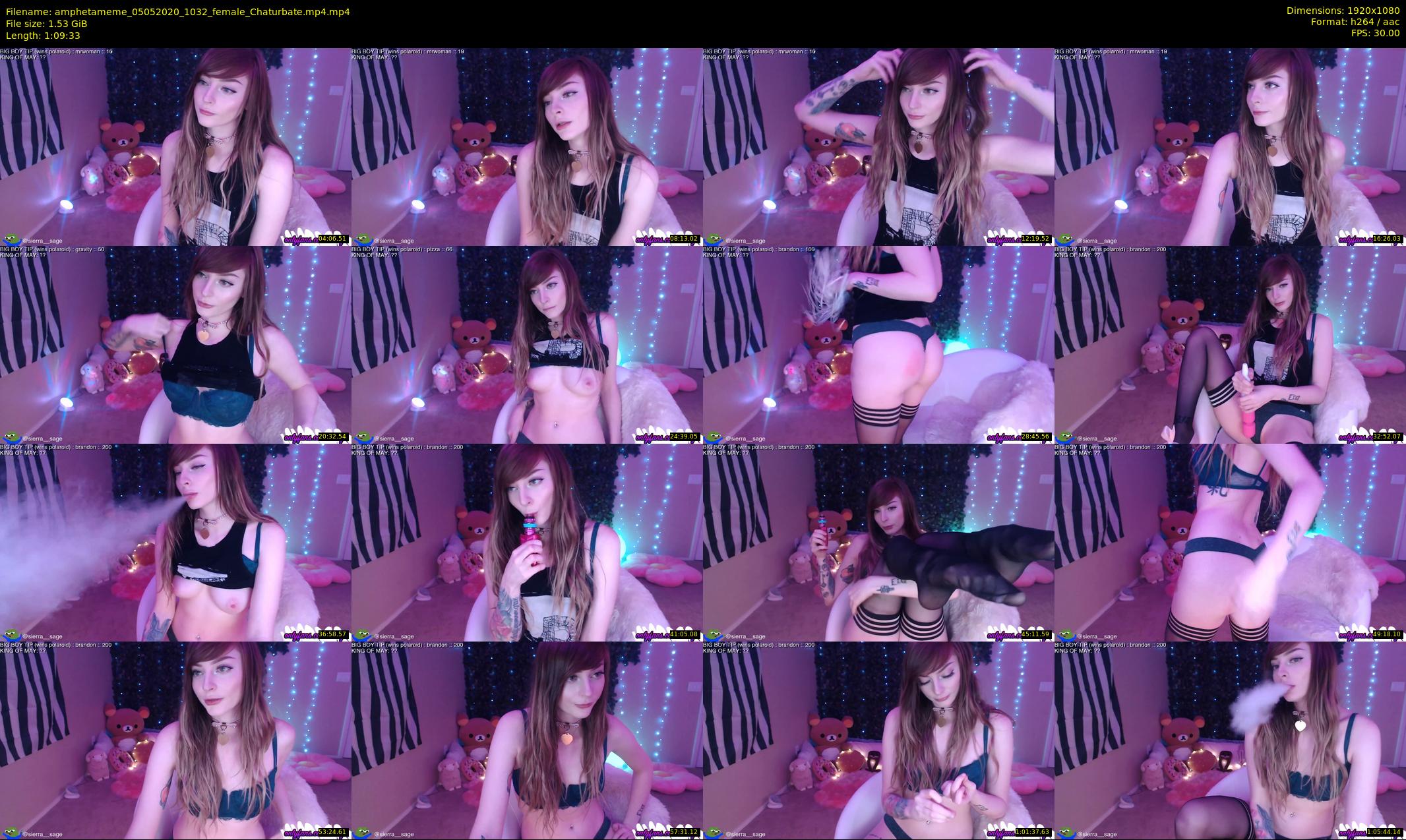 amphetameme — 70 minute Chaturbate female cam show recording, 1080p, May 5, 2020