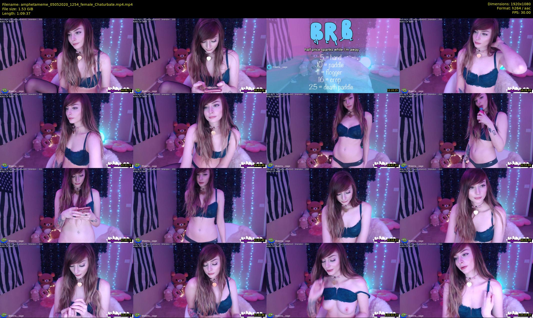 amphetameme — 70 minute Chaturbate female cam show recording, 1080p, May 5, 2020