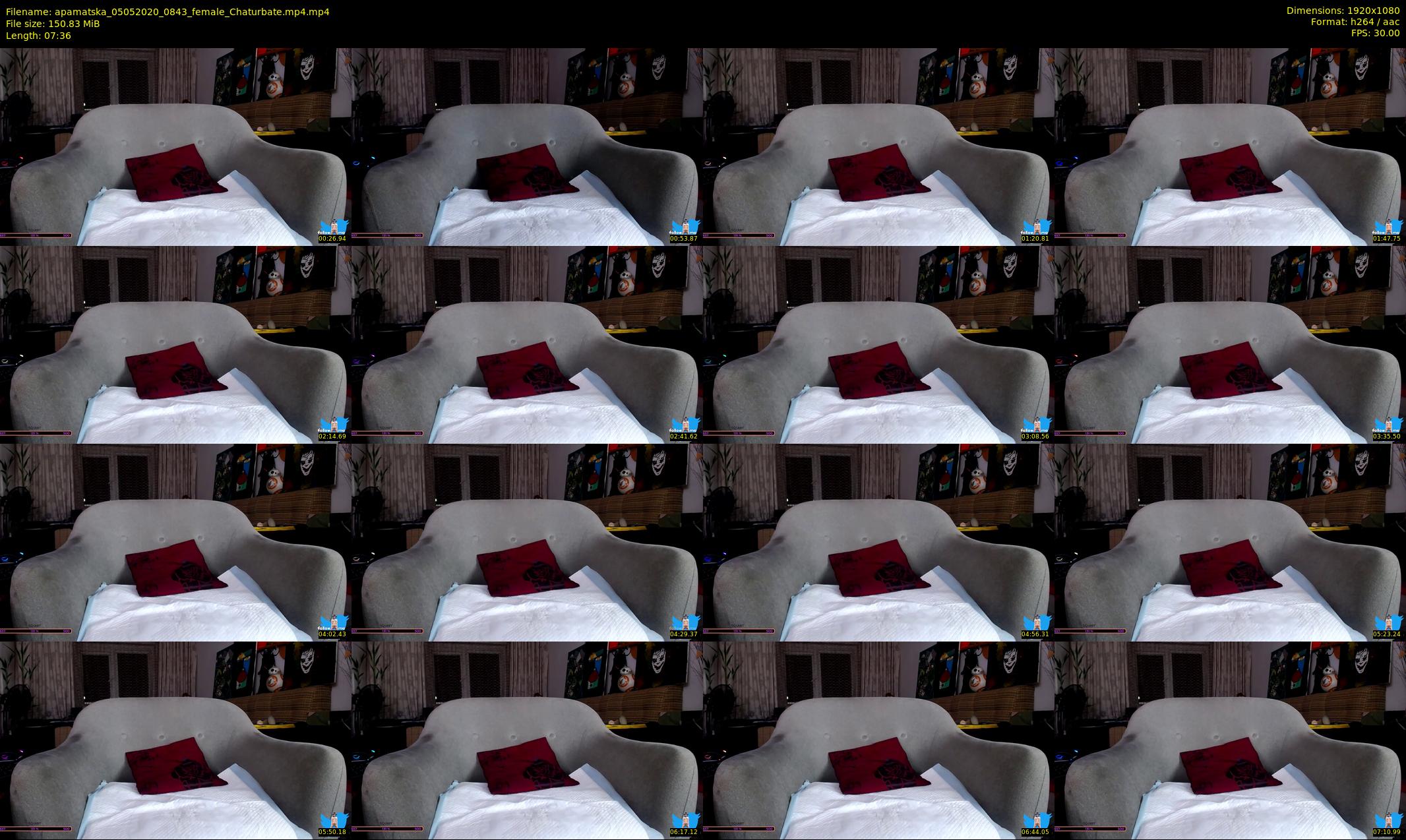apamatska — 8 minute Chaturbate female cam show recording, 1080p, May 5, 2020