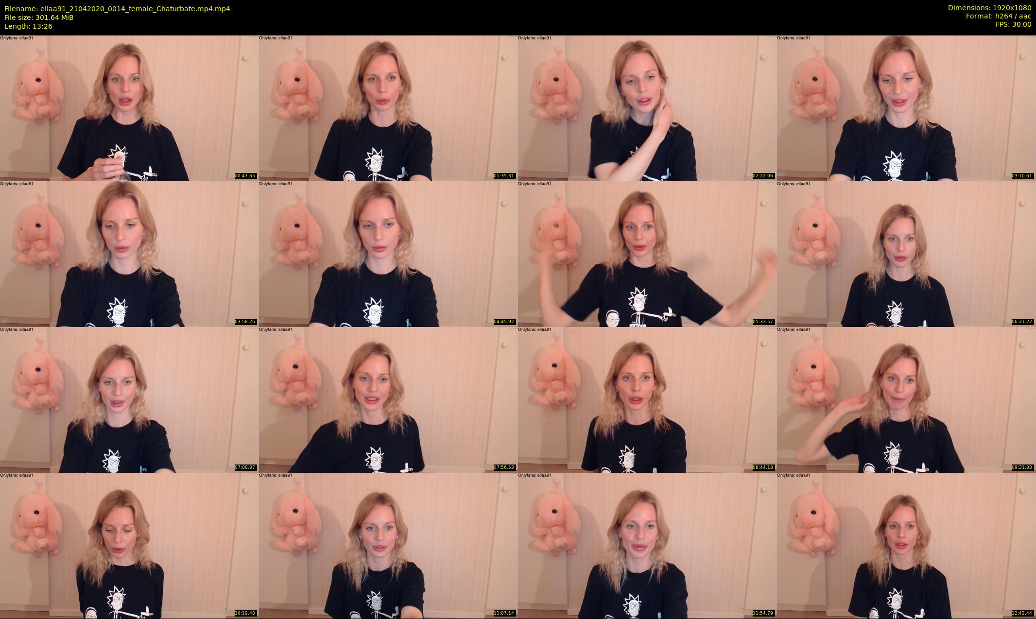 ellaa91 — 14 minute Chaturbate female cam show recording, 1080p, Apr 21, 2020