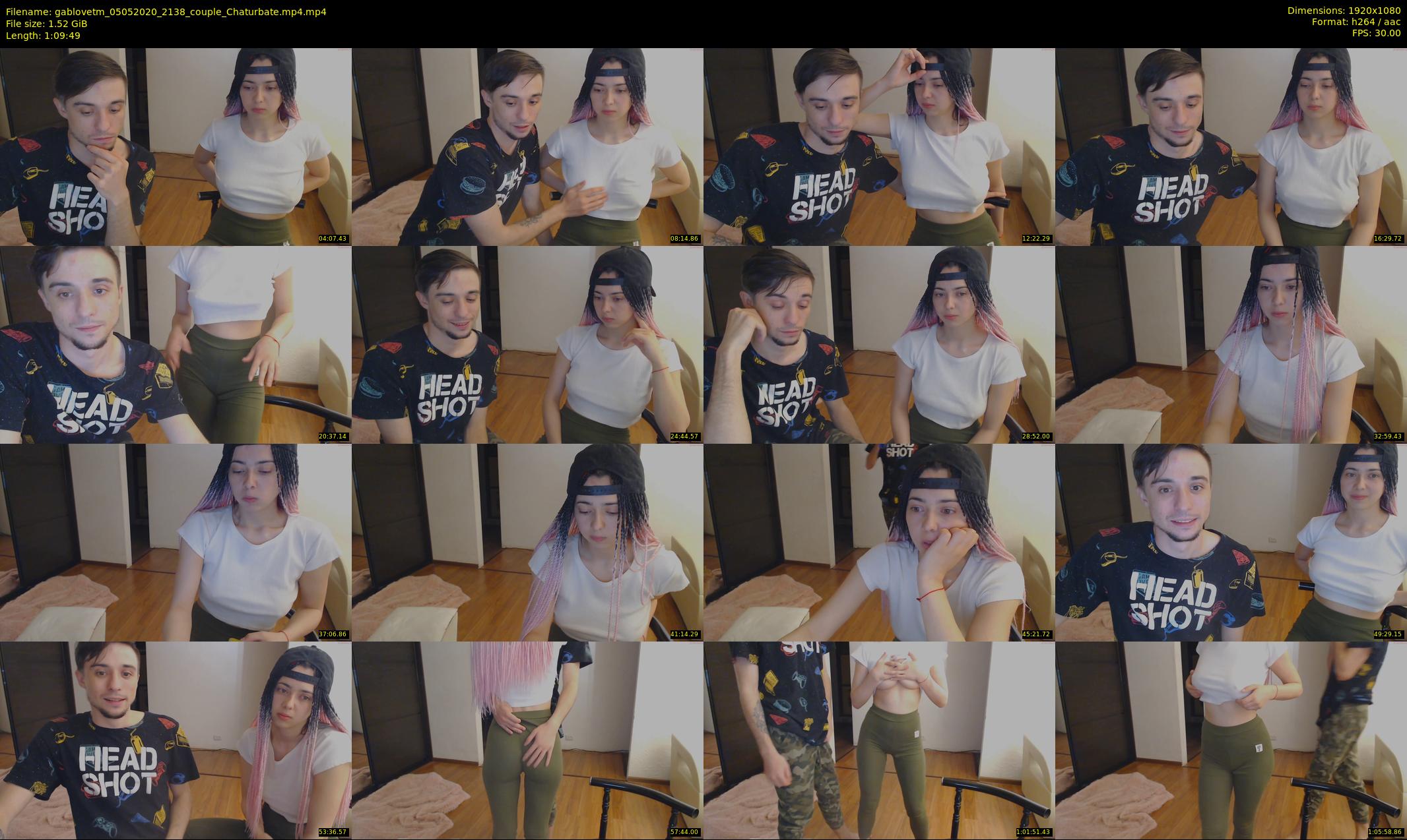gablovetm — 70 minute Chaturbate couple cam show recording, 1080p, May 5, 2020