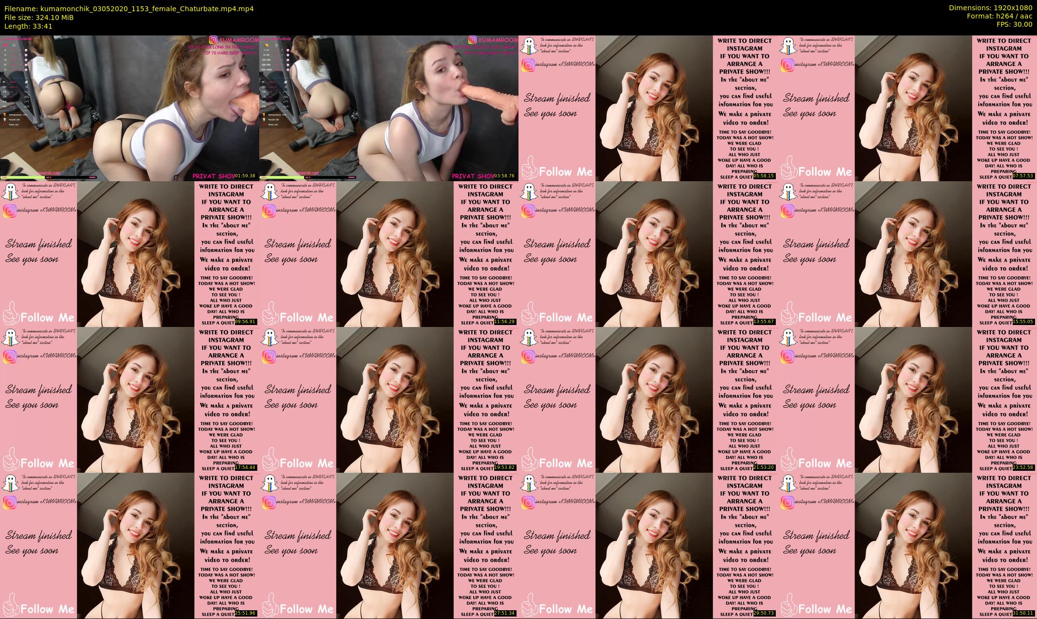 kumamonchik — 34 minute Chaturbate couple cam show recording, 1080p, May 3, 2020