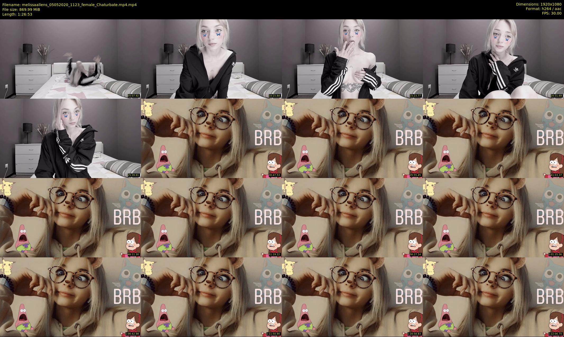 melissaallens — 87 minute Chaturbate female cam show recording, 1080p, May 5, 2020