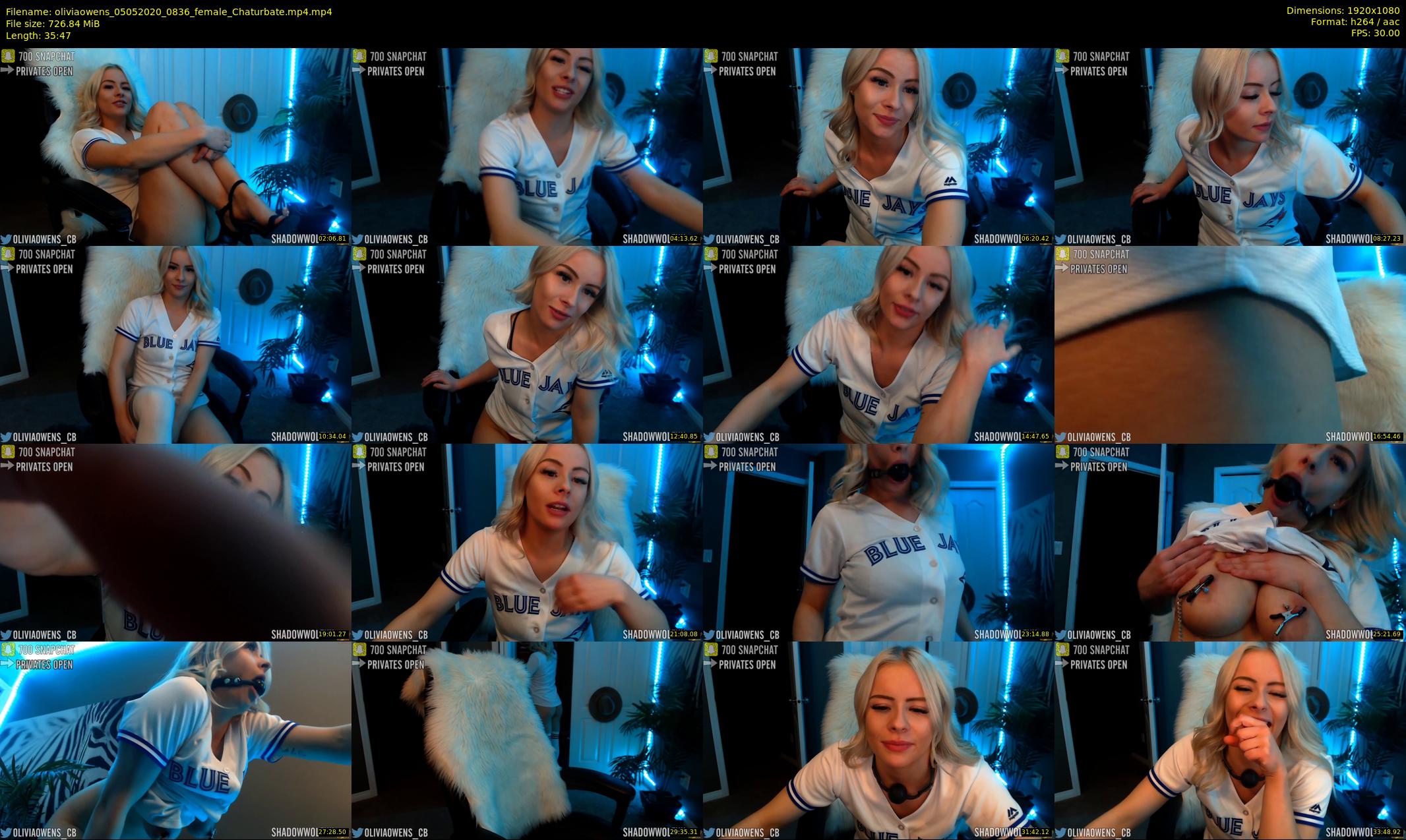 oliviaowens — 36 minute Chaturbate female cam show recording, 1080p, May 5, 2020