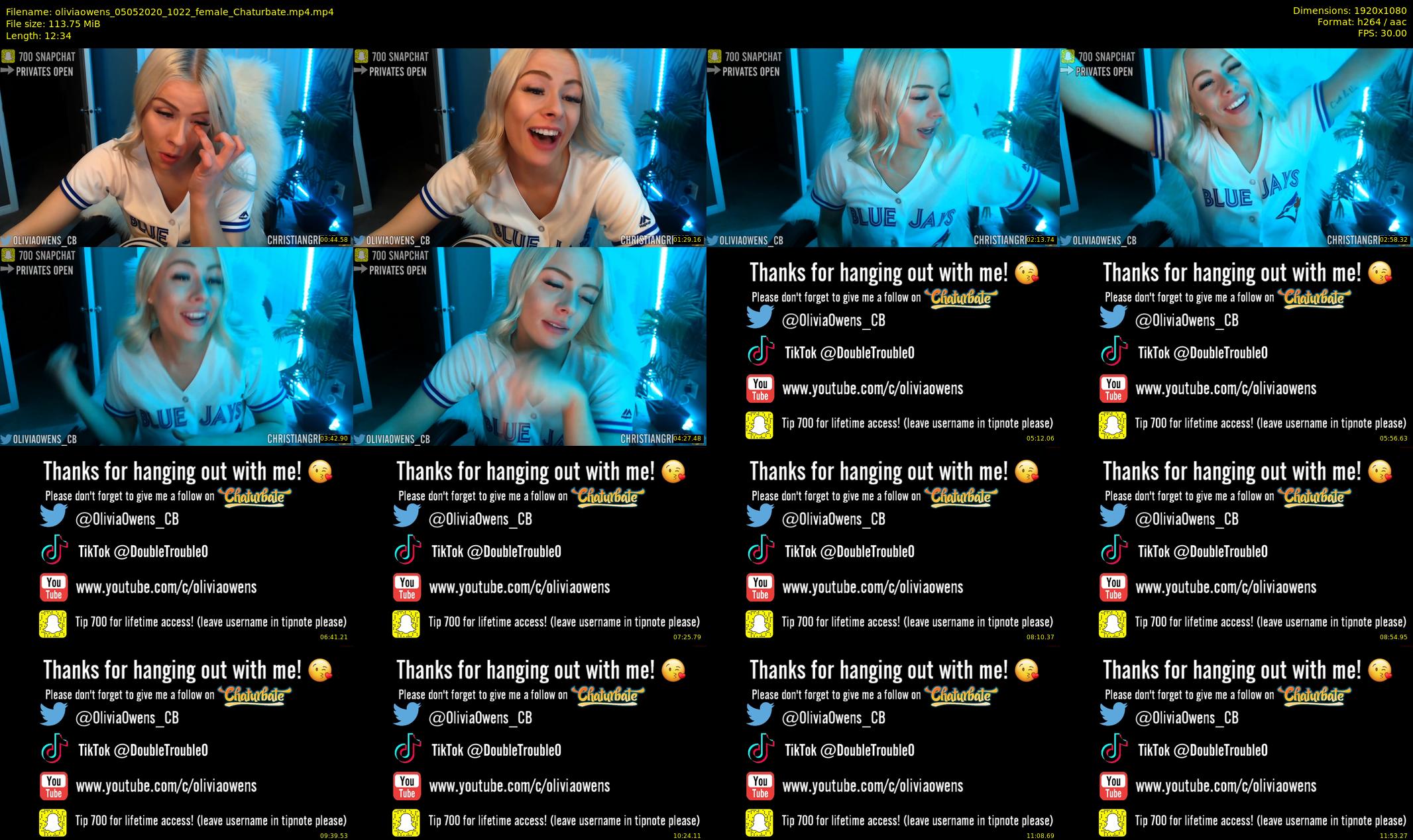 oliviaowens — 13 minute Chaturbate female cam show recording, 1080p, May 5, 2020