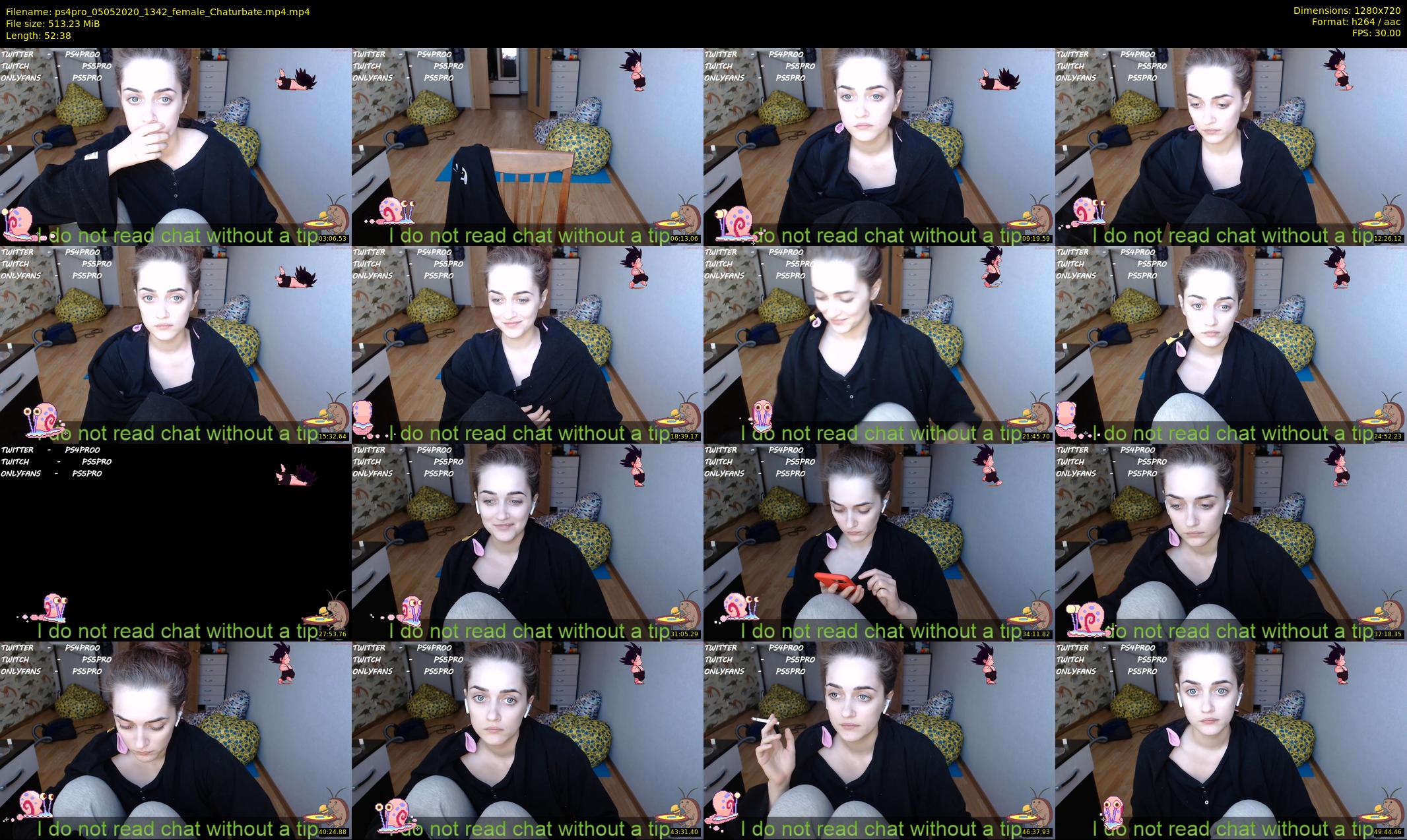 ps4pro — 53 minute Chaturbate female cam show recording, 720p, May 5, 2020