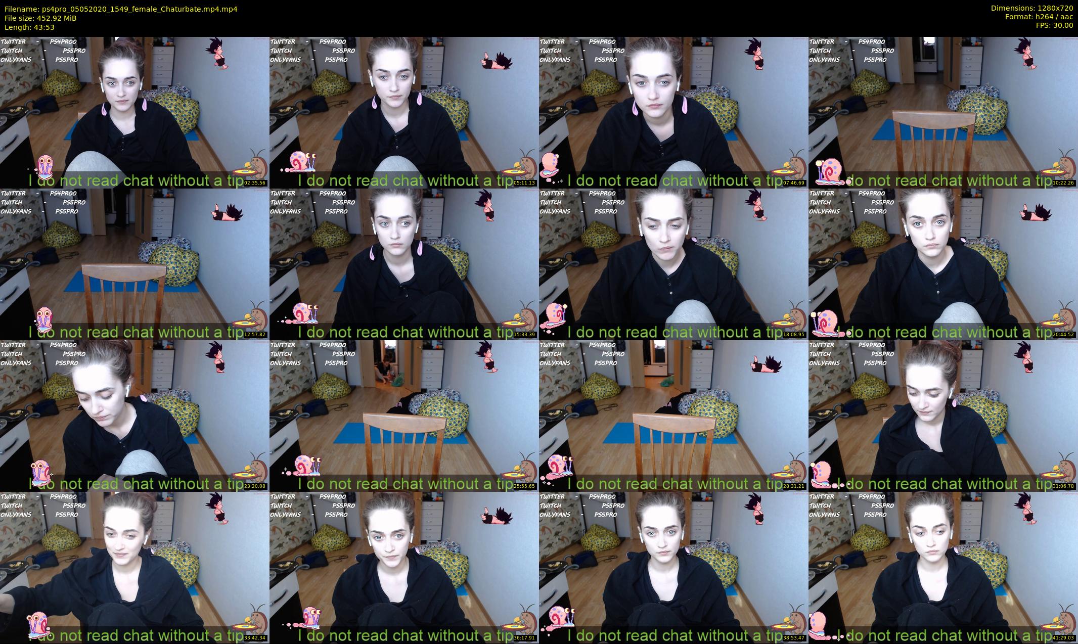 ps4pro — 44 minute Chaturbate female cam show recording, 720p, May 5, 2020
