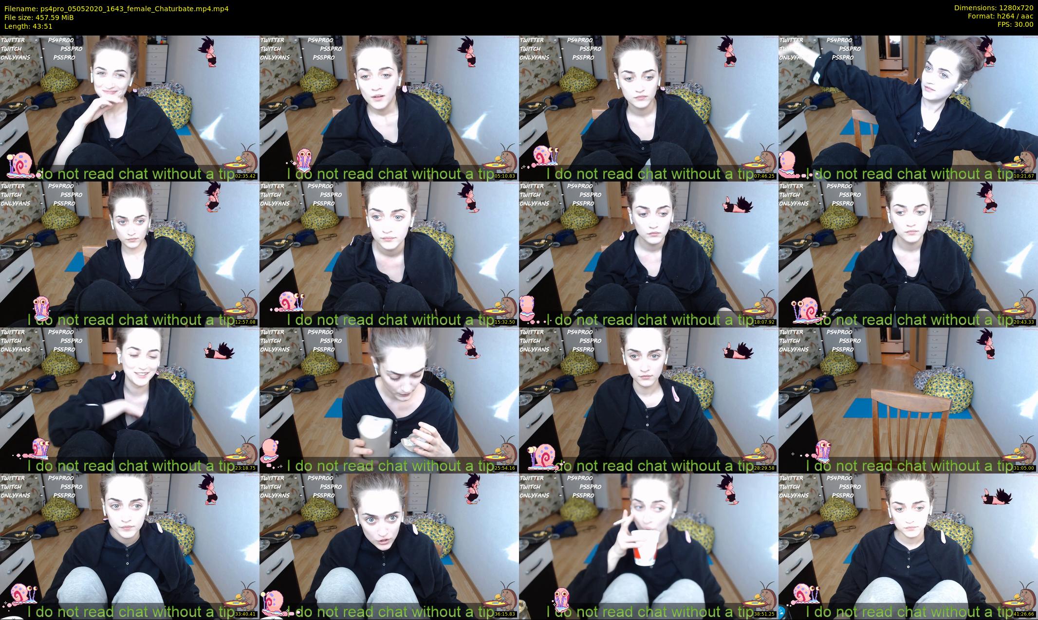 ps4pro — 44 minute Chaturbate female cam show recording, 720p, May 5, 2020