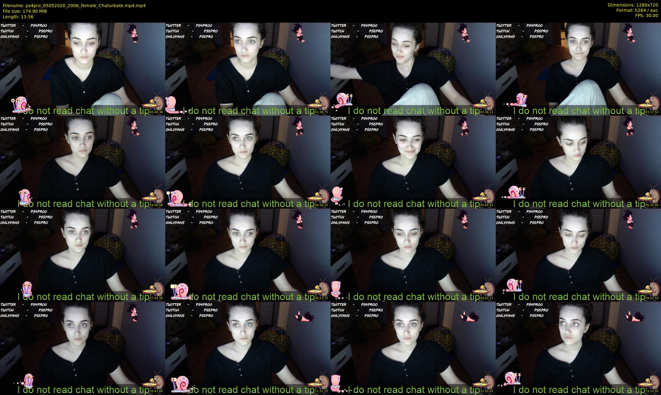 ps4pro — 14 minute Chaturbate female cam show recording, 720p, May 5, 2020