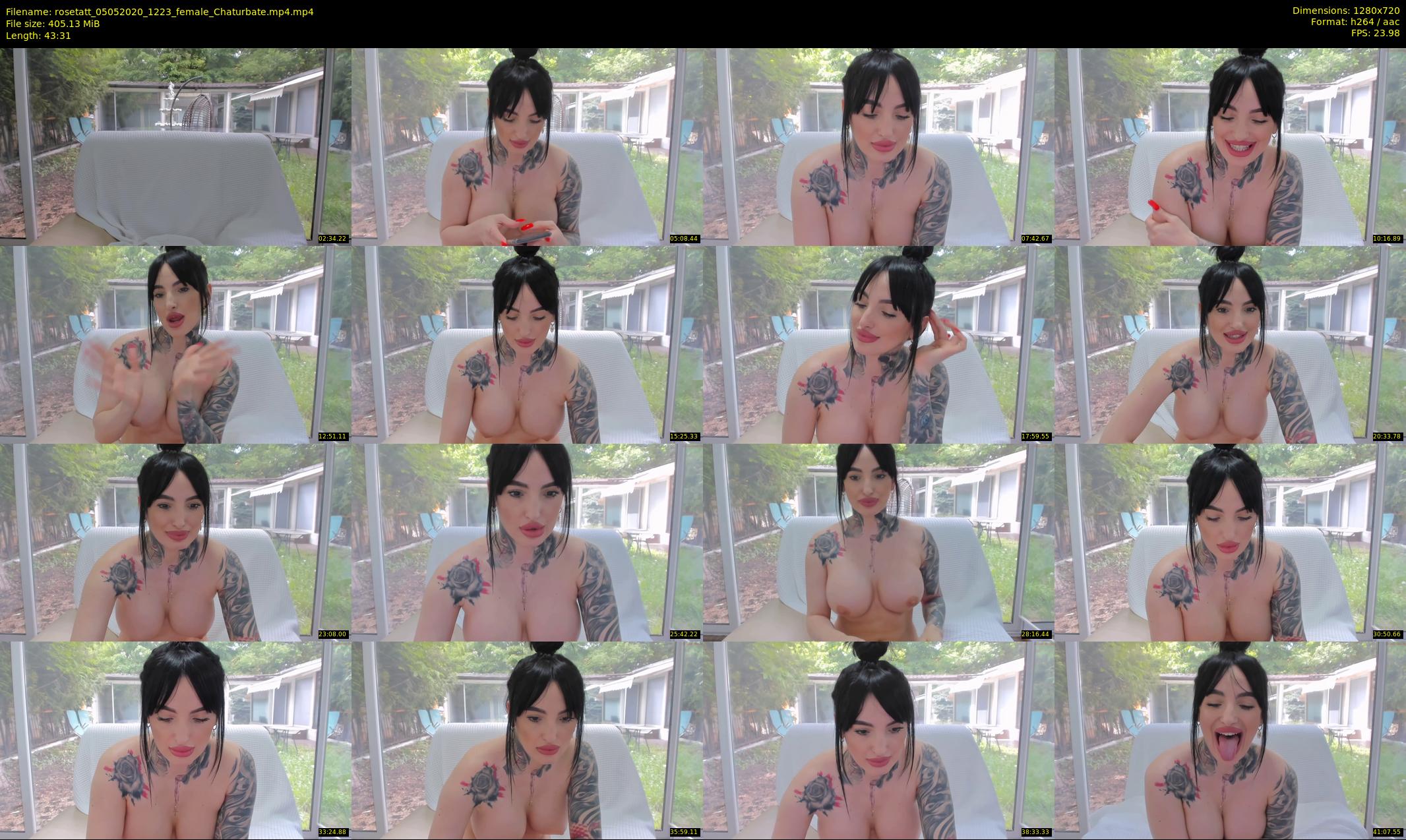 rosetatt — 44 minute Chaturbate female cam show recording, 720p, May 5, 2020