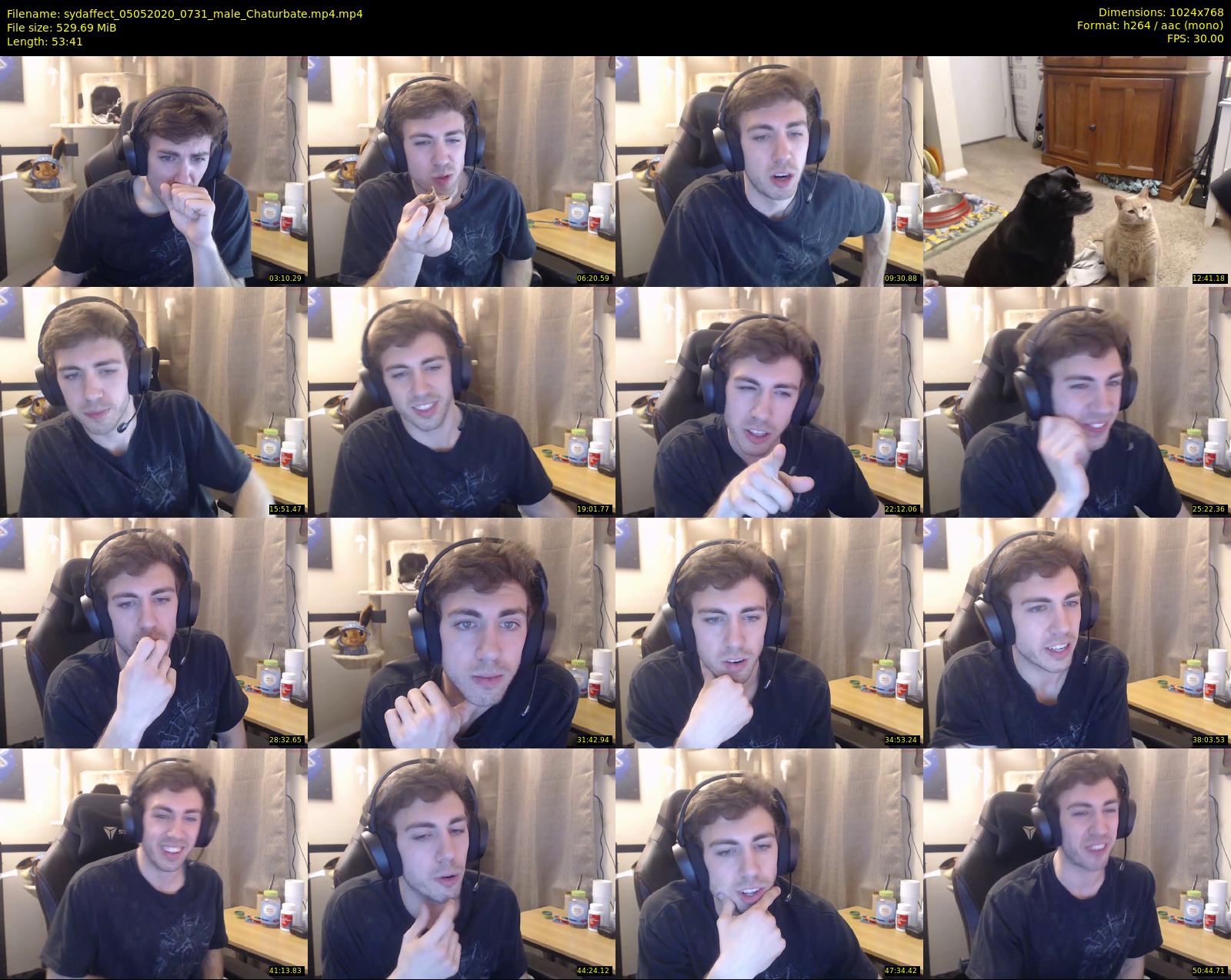 sydaffect — 54 minute Chaturbate male cam show recording, 720p, May 5, 2020