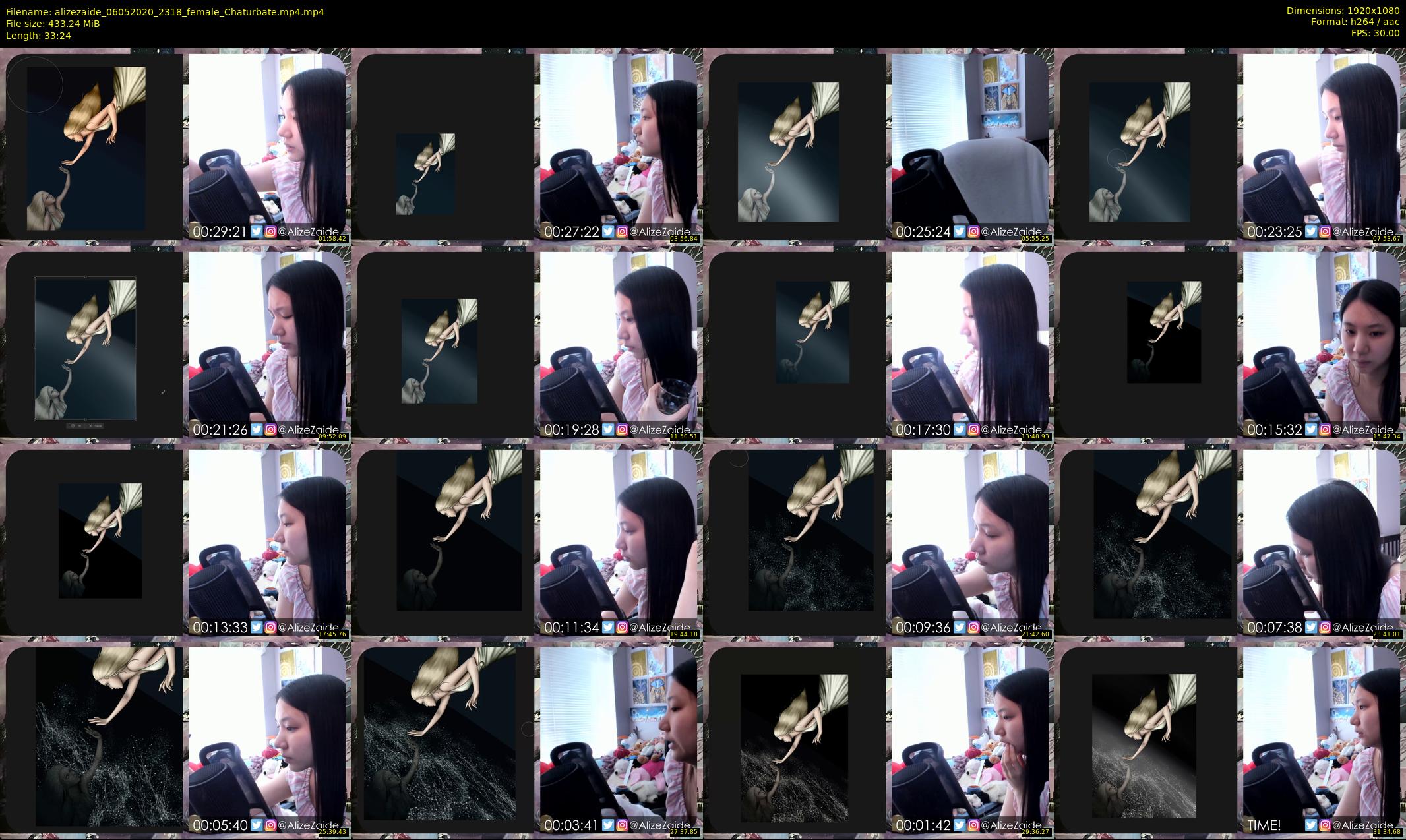 alizezaide — 34 minute Chaturbate female cam show recording, 1080p, May 6, 2020