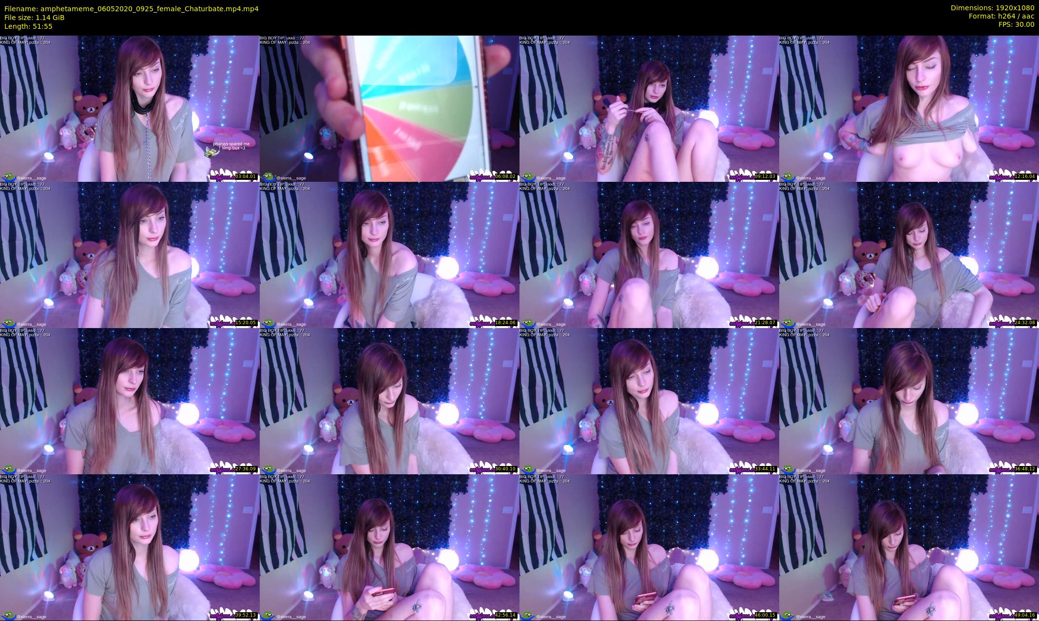 amphetameme — 52 minute Chaturbate female cam show recording, 1080p, May 6, 2020
