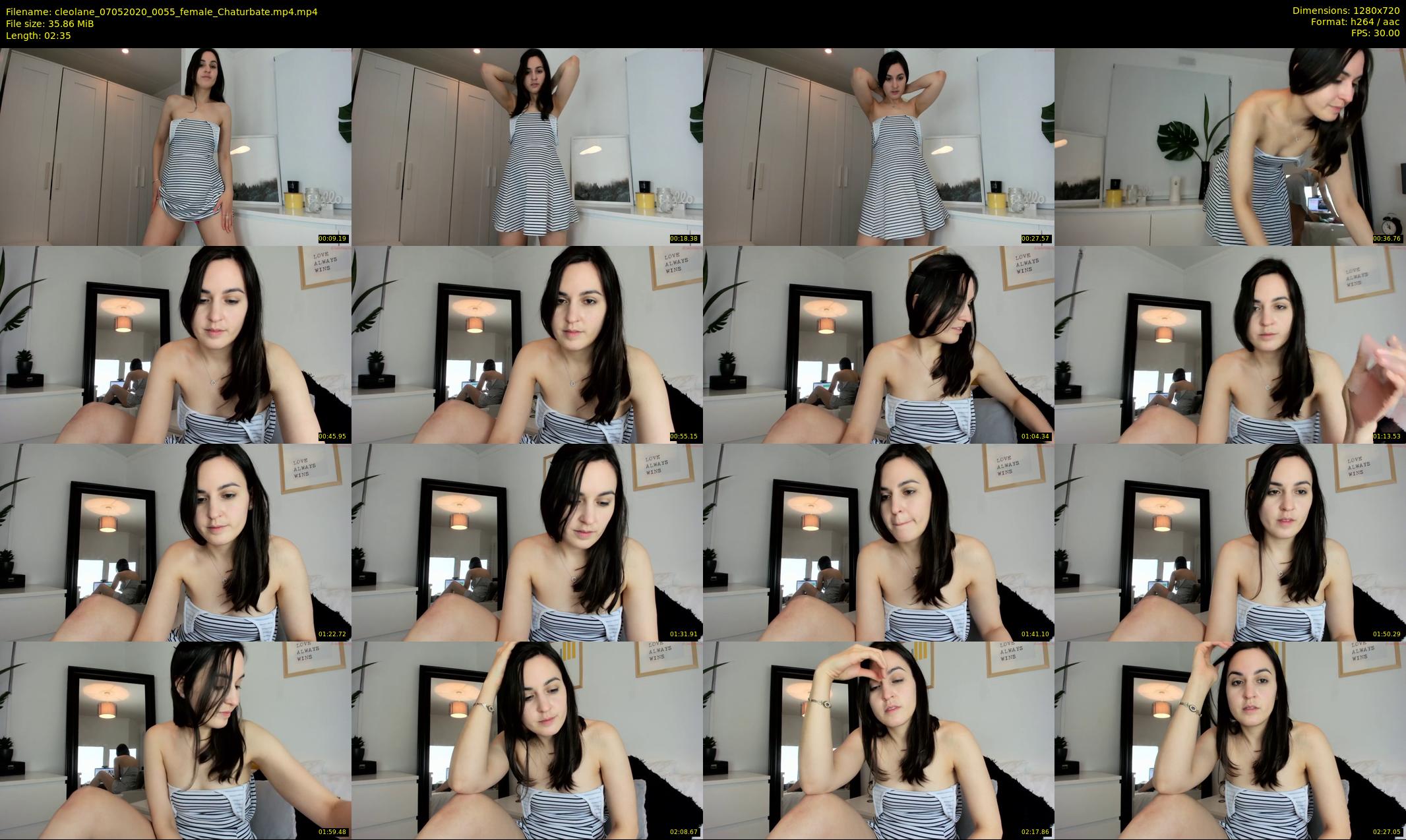 cleolane — 3 minute Chaturbate female cam show recording, 720p, May 7, 2020