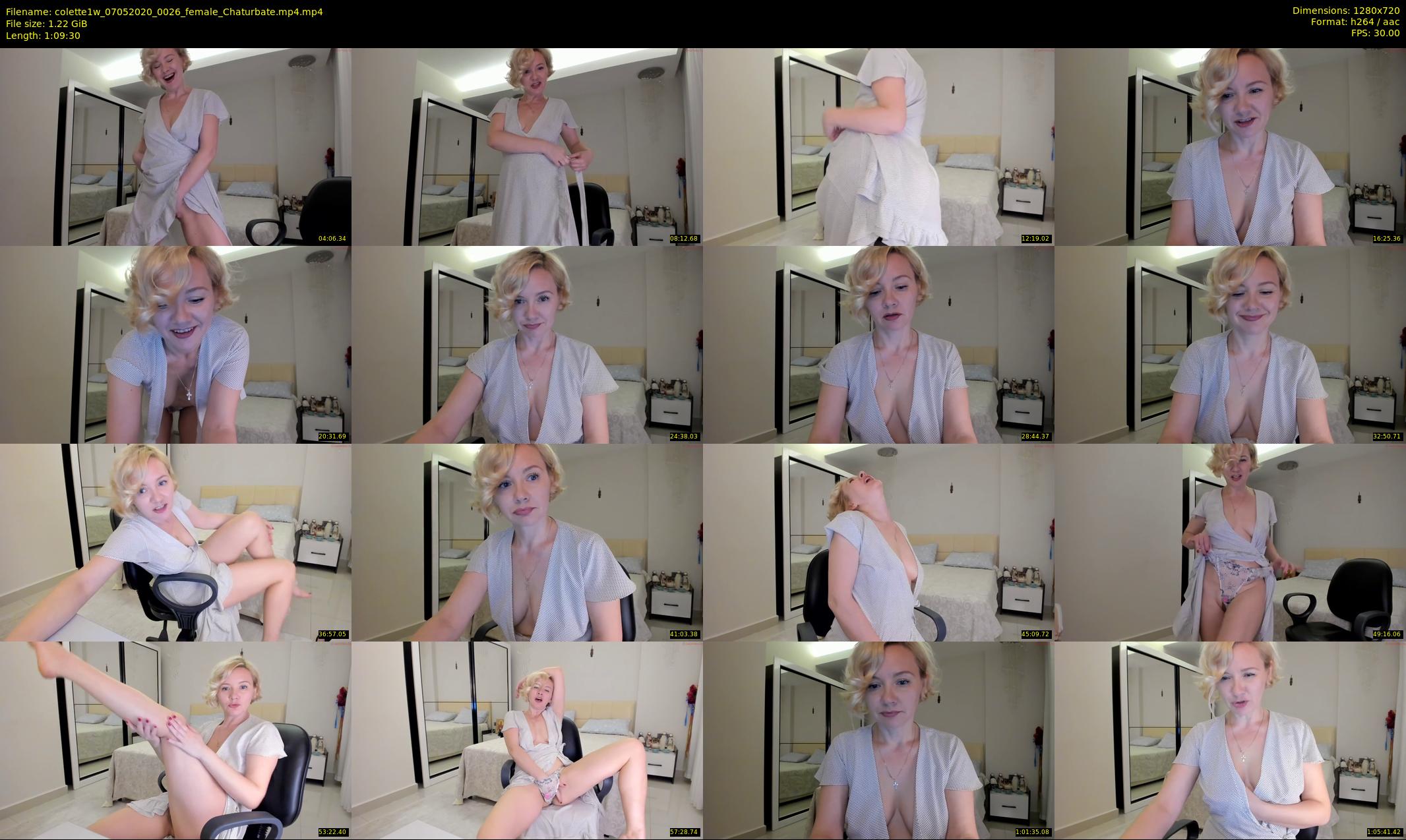 colette1w — 70 minute Chaturbate female cam show recording, 720p, May 7, 2020