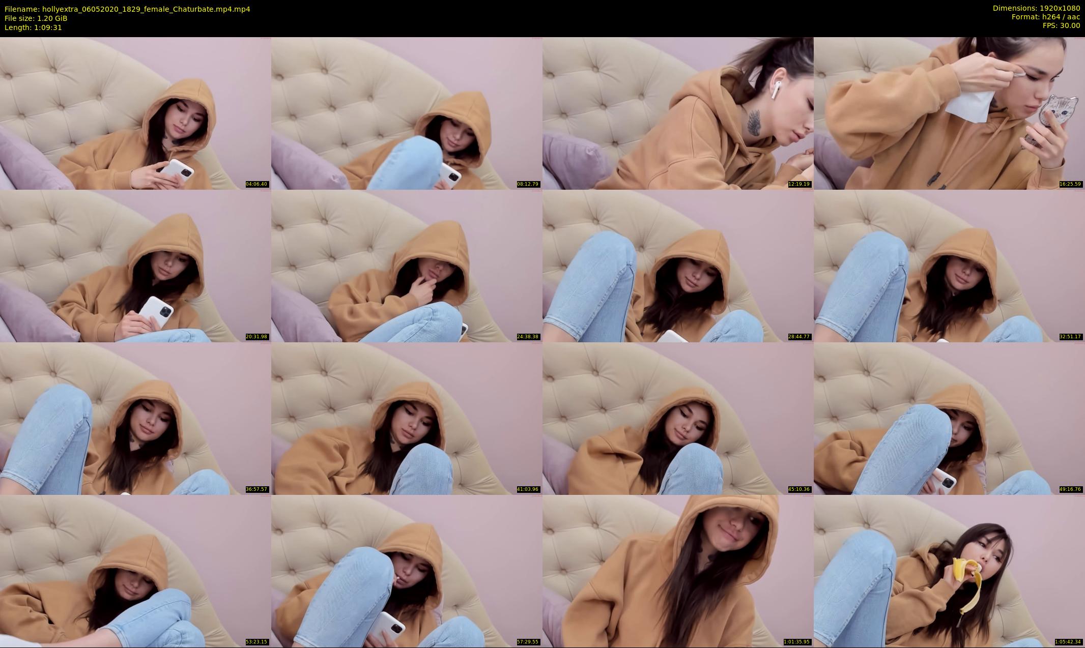 hollyextra — 70 minute Chaturbate female cam show recording, 1080p, May 6, 2020