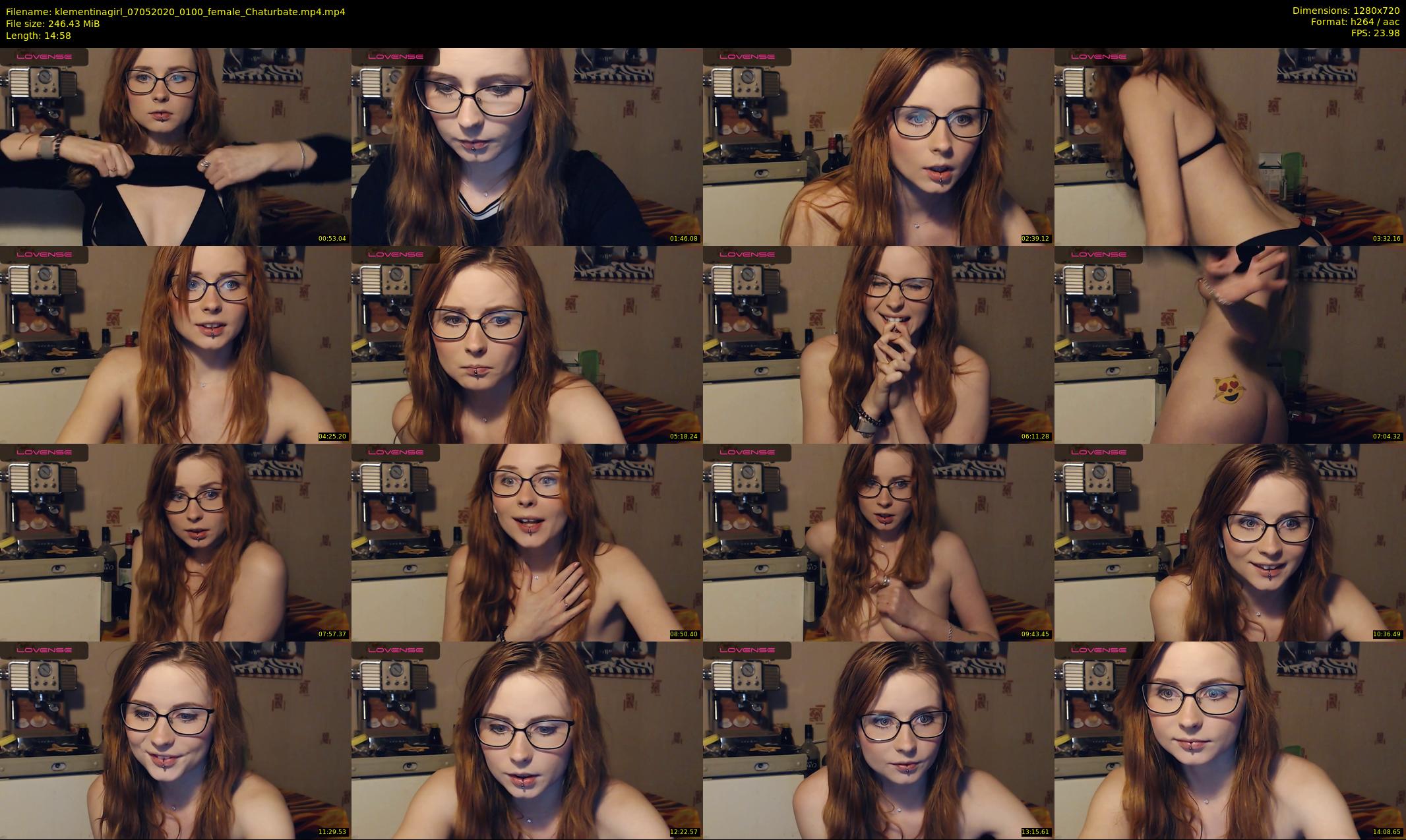 klementinagirl — 15 minute Chaturbate female cam show recording, 720p, May 7, 2020