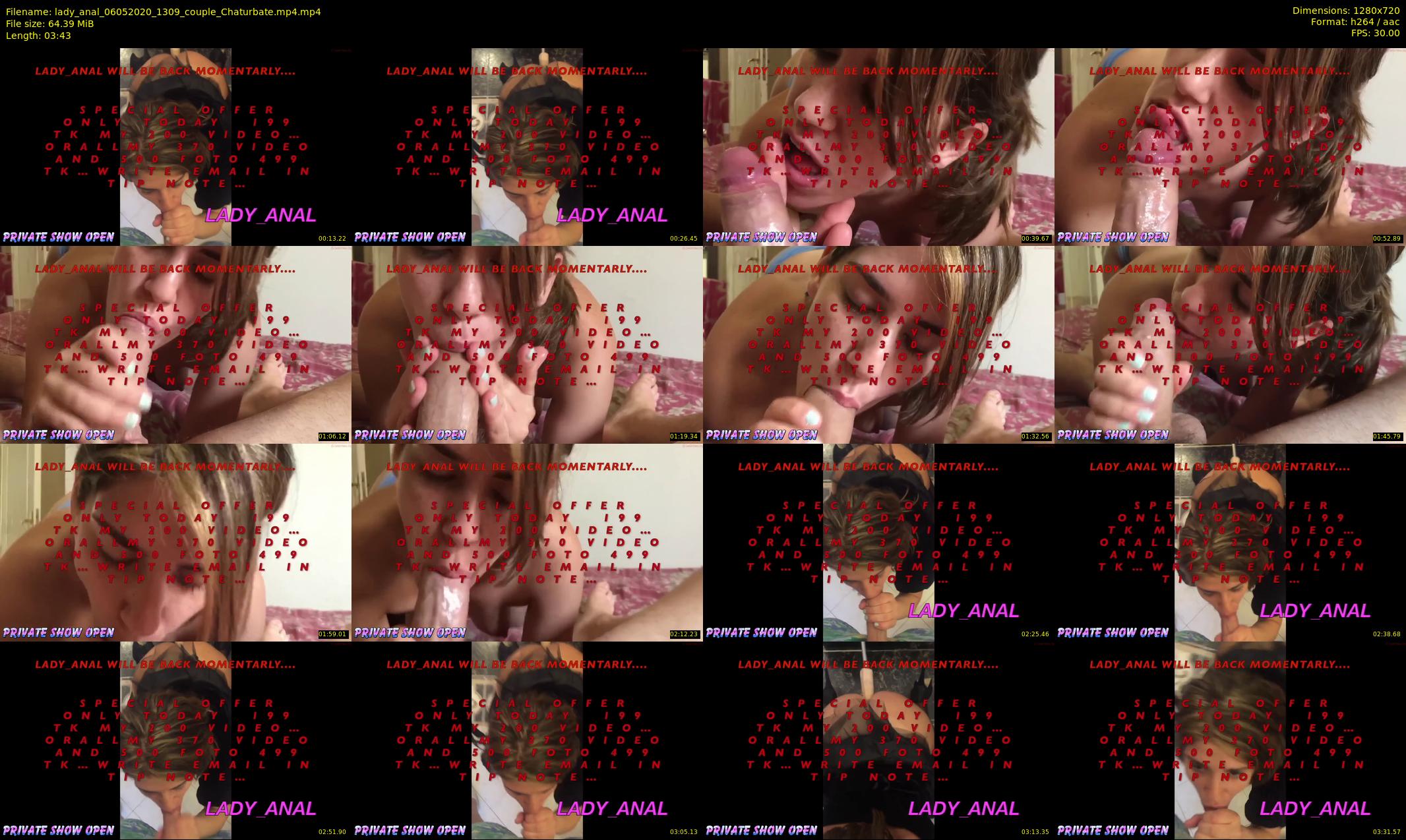 lady_anal — 4 minute Chaturbate female cam show recording, 720p, May 6, 2020