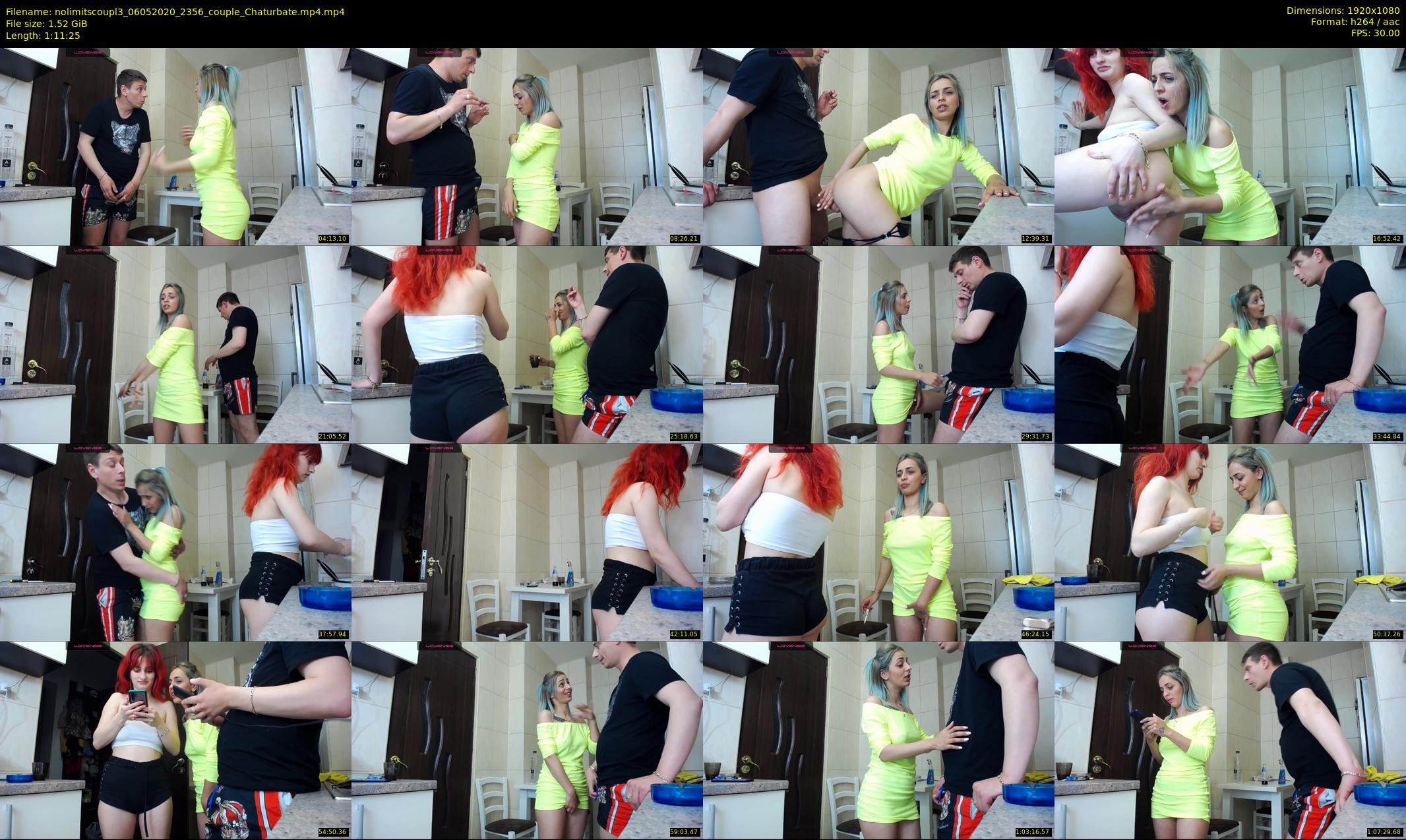 nolimitscoupl3 — 72 minute Chaturbate couple cam show recording, 1080p, May 6, 2020