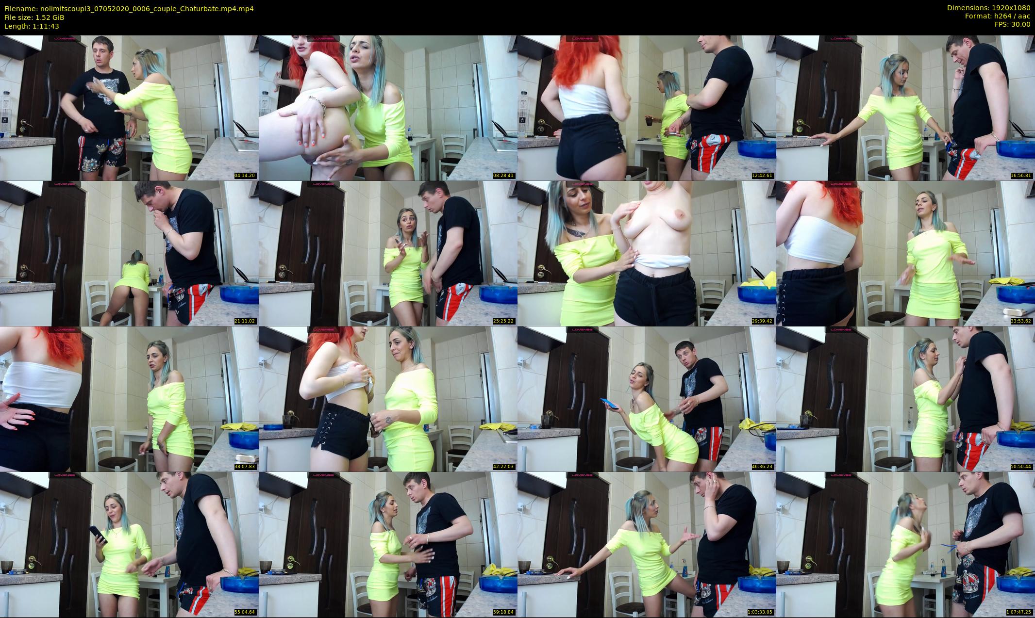 nolimitscoupl3 — 72 minute Chaturbate couple cam show recording, 1080p, May 7, 2020