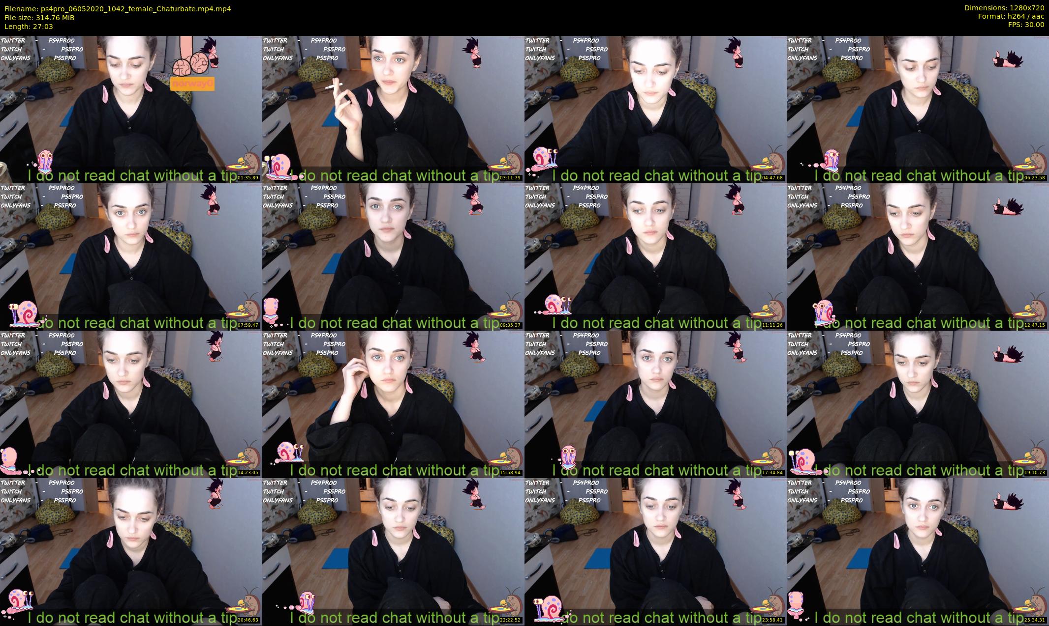 ps4pro — 28 minute Chaturbate female cam show recording, 720p, May 6, 2020