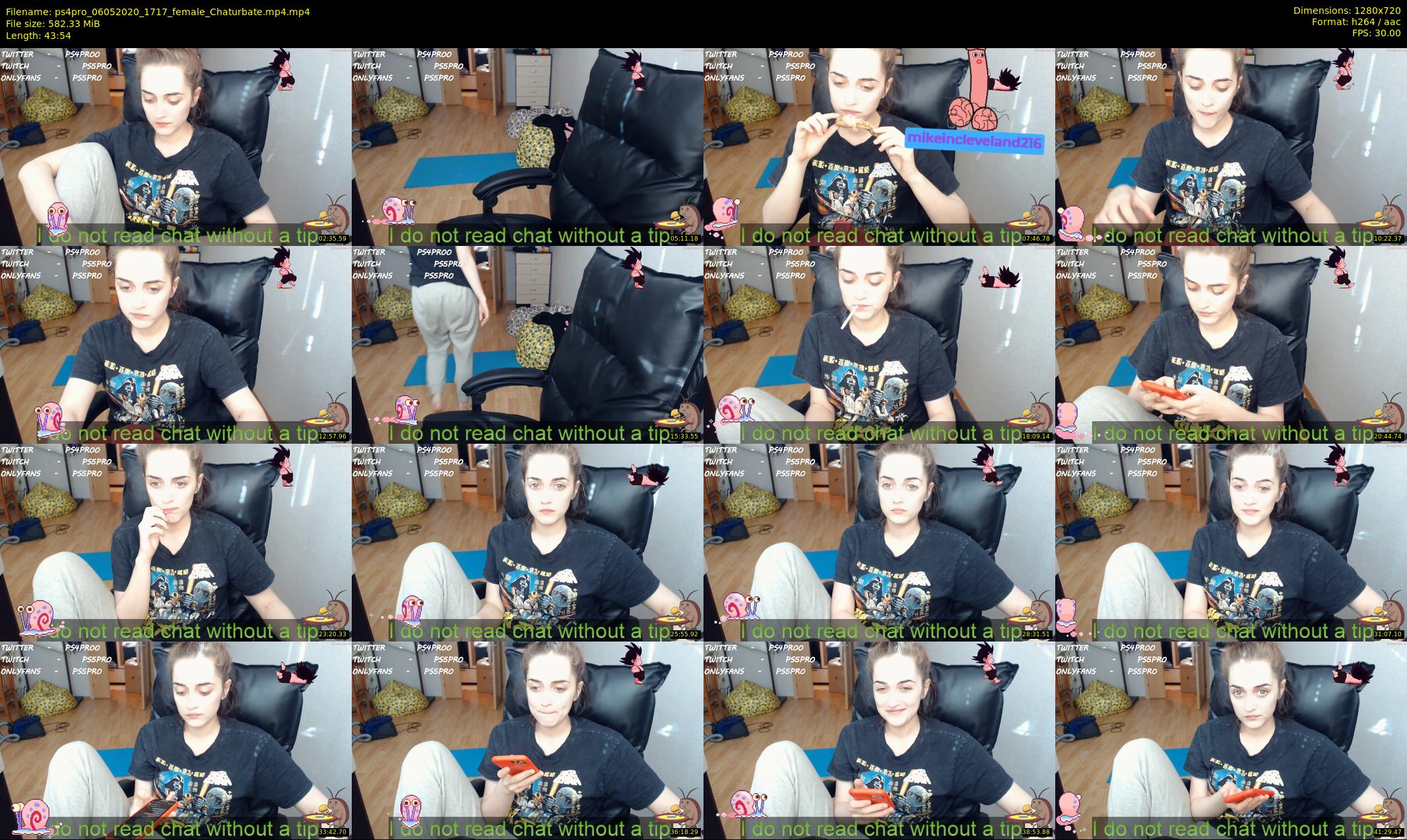 ps4pro — 44 minute Chaturbate female cam show recording, 720p, May 6, 2020