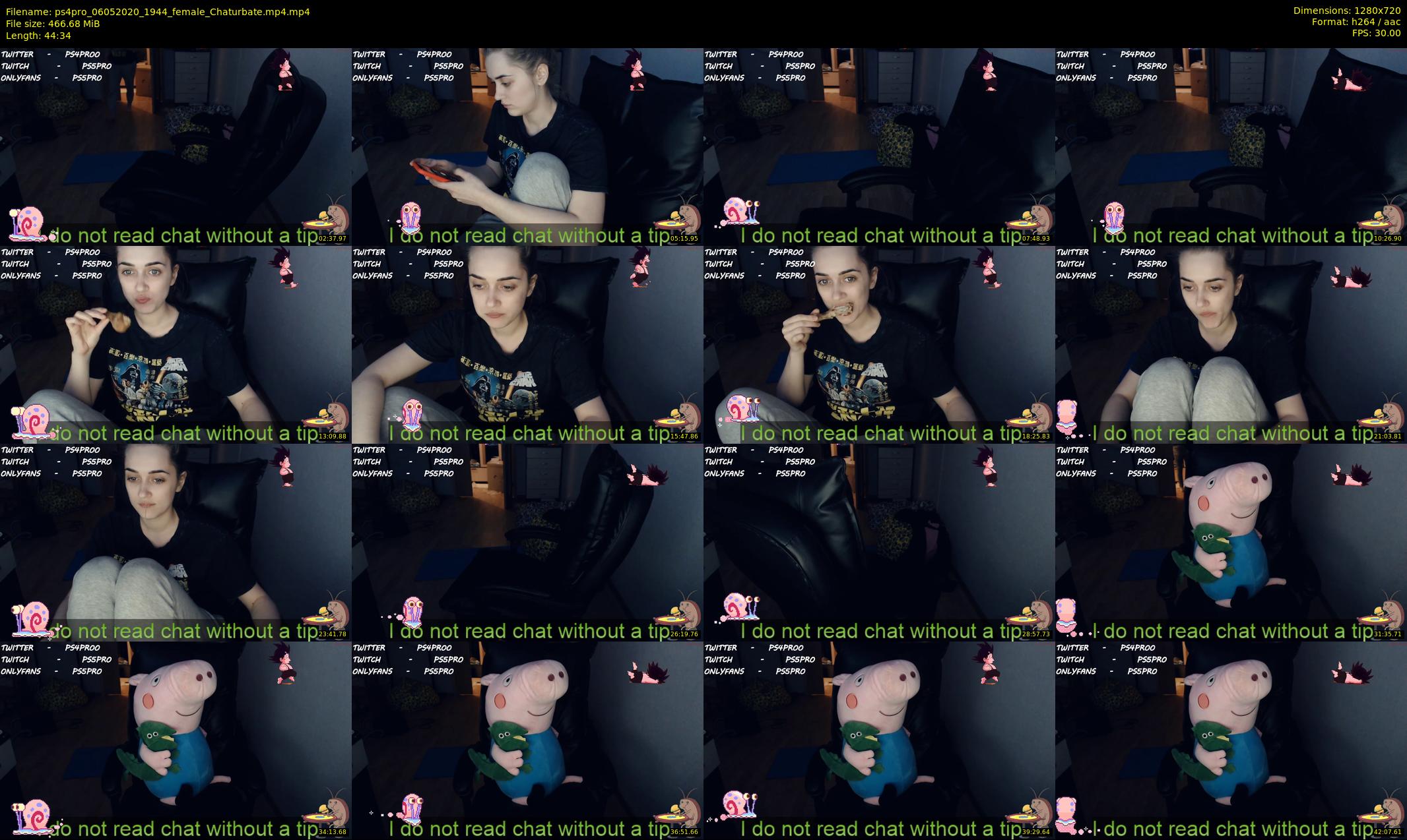 ps4pro — 45 minute Chaturbate female cam show recording, 720p, May 6, 2020