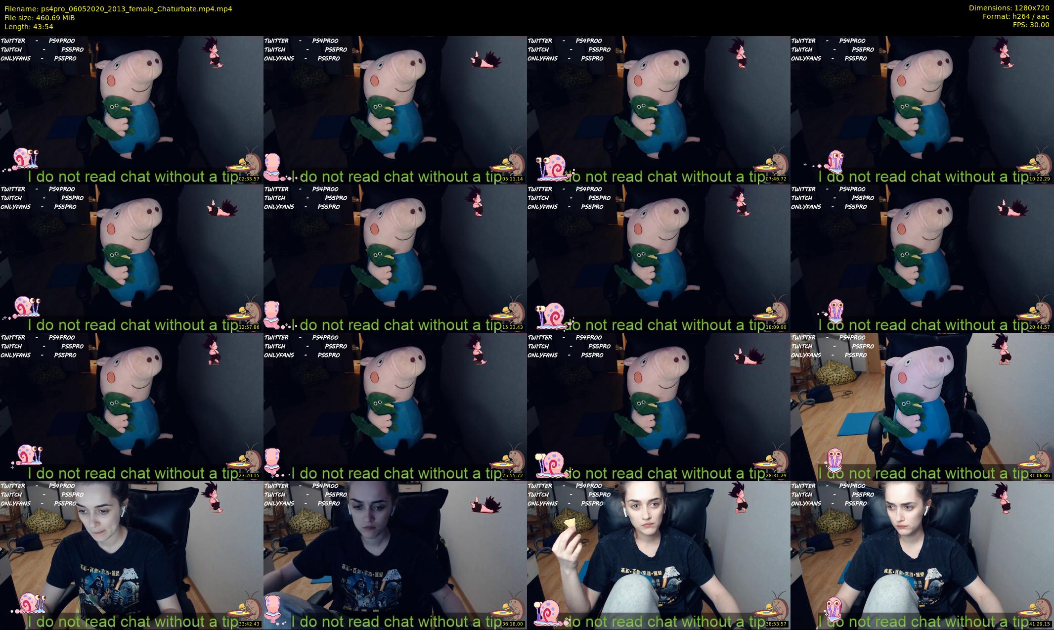 ps4pro — 44 minute Chaturbate female cam show recording, 720p, May 6, 2020