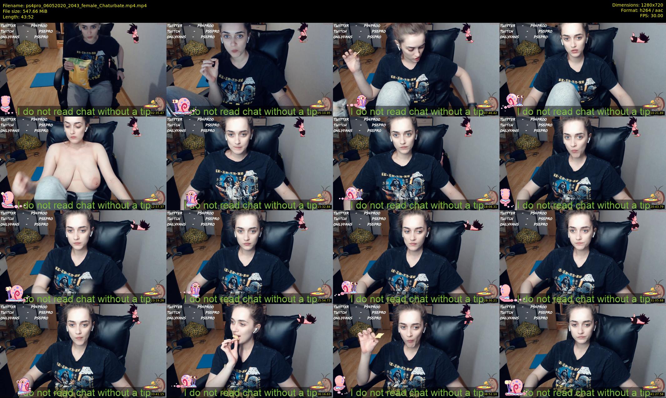 ps4pro — 44 minute Chaturbate female cam show recording, 720p, May 6, 2020