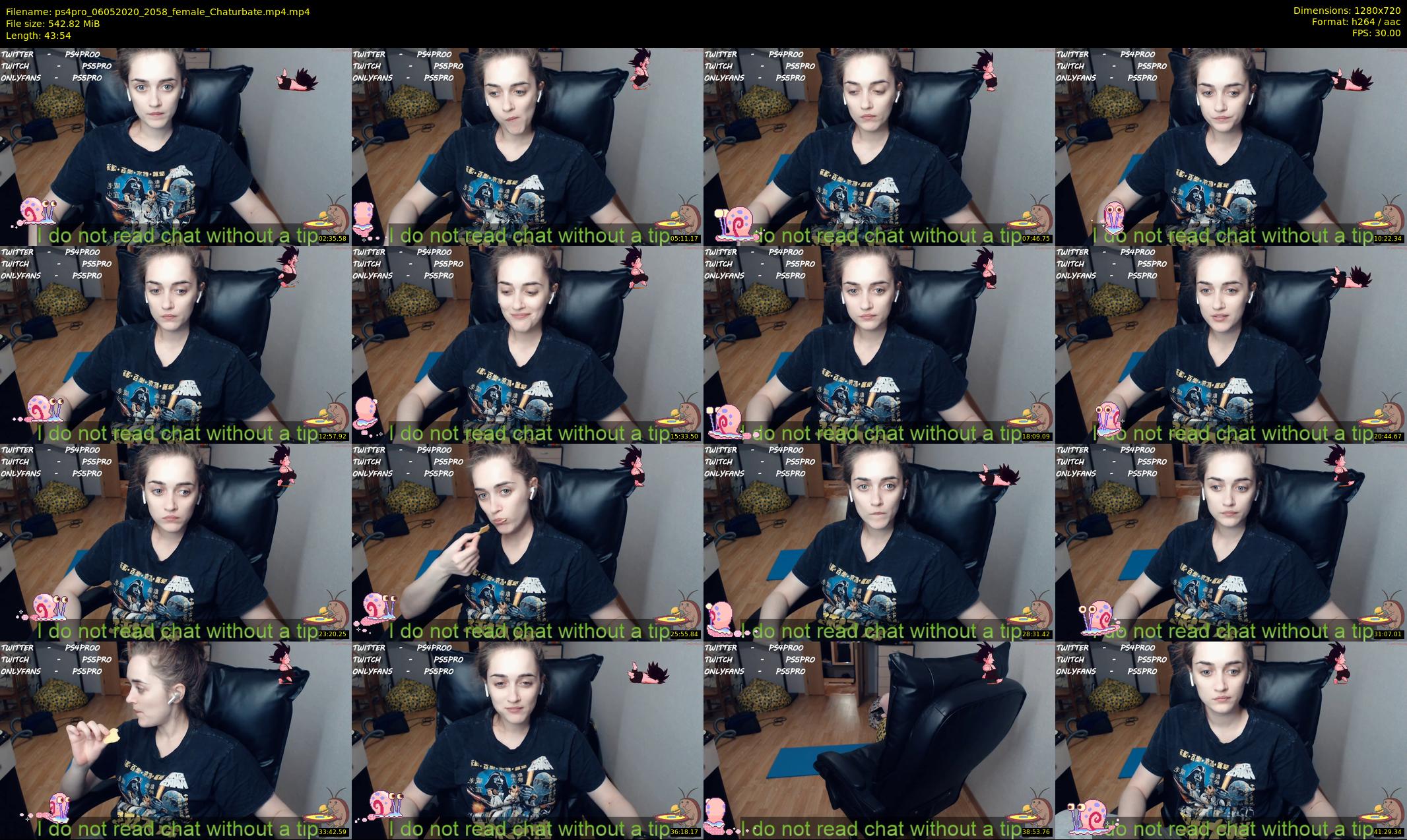 ps4pro — 44 minute Chaturbate female cam show recording, 720p, May 6, 2020