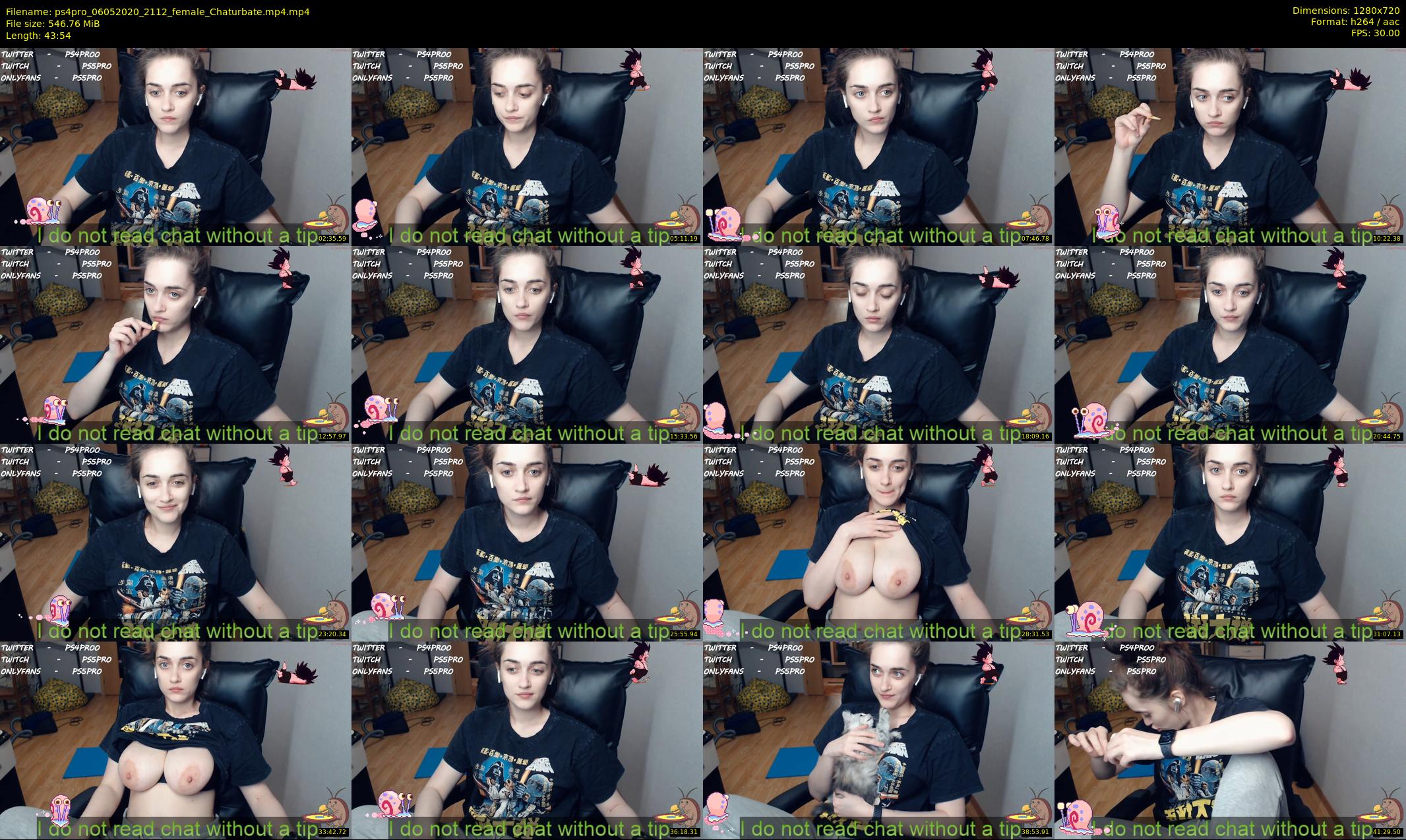 ps4pro — 44 minute Chaturbate female cam show recording, 720p, May 6, 2020