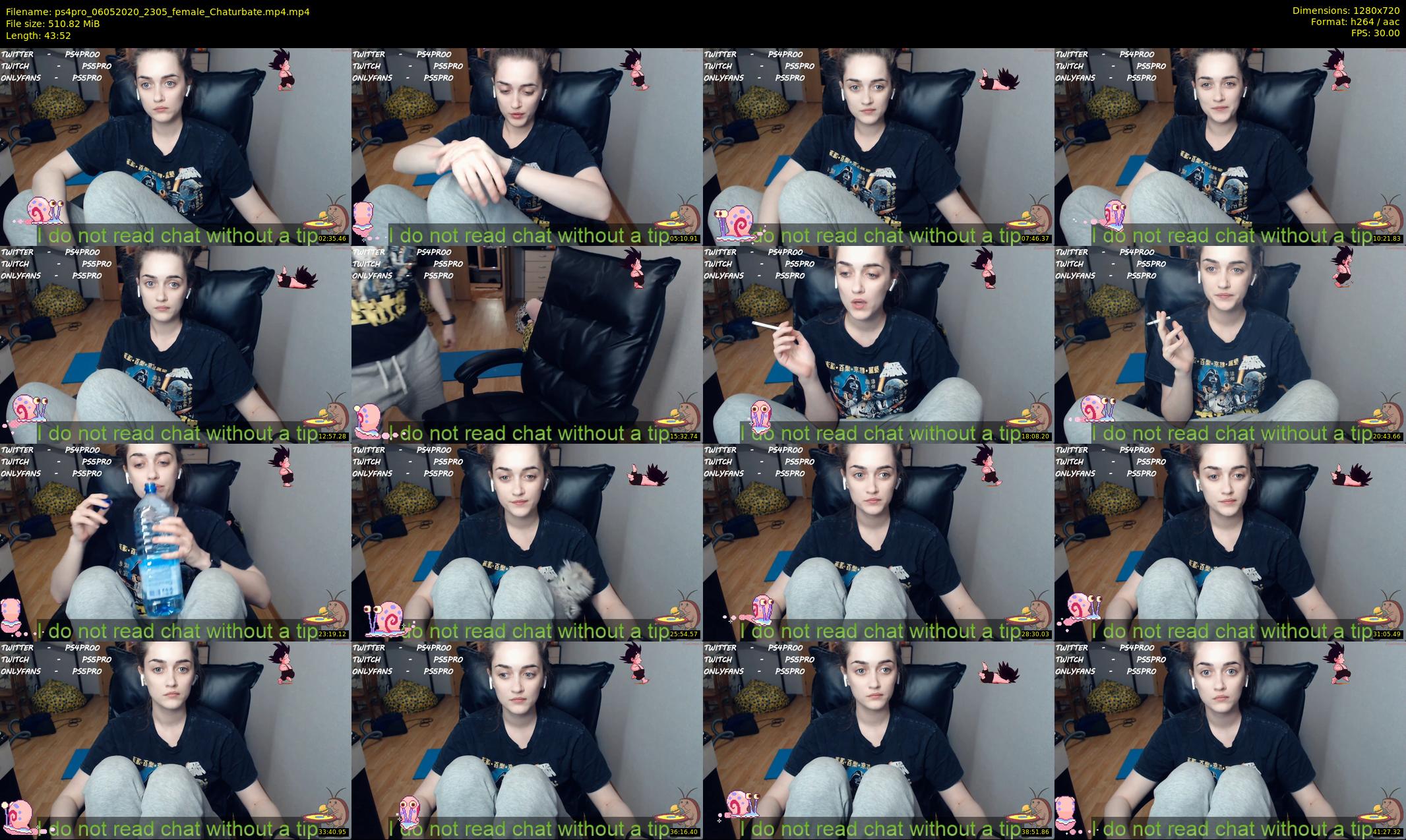 ps4pro — 44 minute Chaturbate female cam show recording, 720p, May 6, 2020