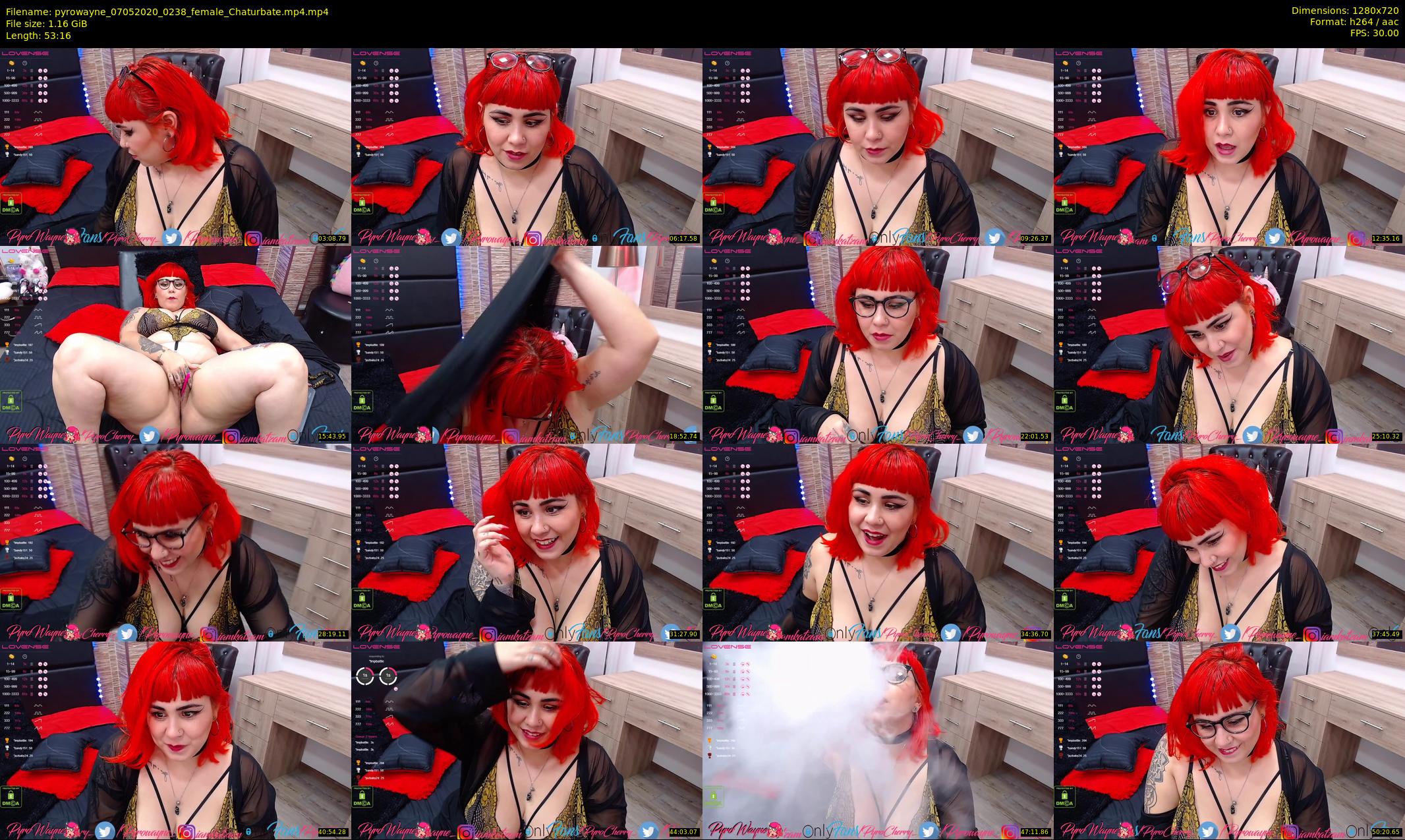 pyrowayne — 54 minute Chaturbate female cam show recording, 720p, May 7, 2020