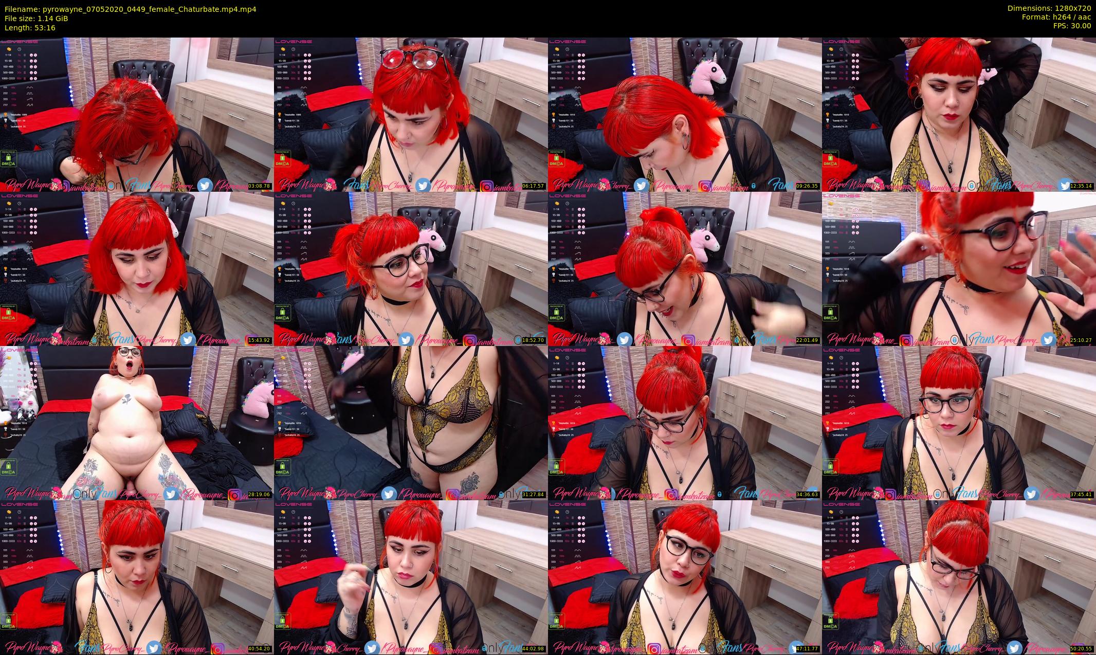 pyrowayne — 54 minute Chaturbate female cam show recording, 720p, May 7, 2020