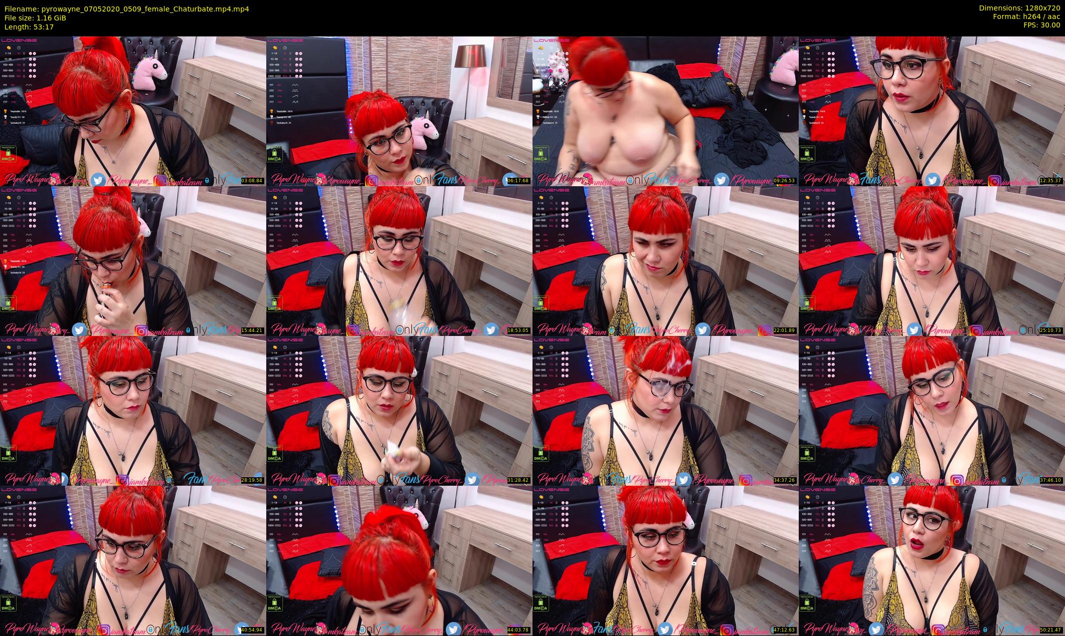pyrowayne — 54 minute Chaturbate female cam show recording, 720p, May 7, 2020