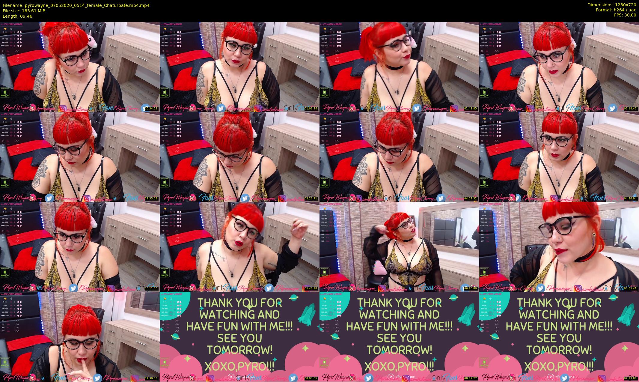 pyrowayne — 10 minute Chaturbate female cam show recording, 720p, May 7, 2020
