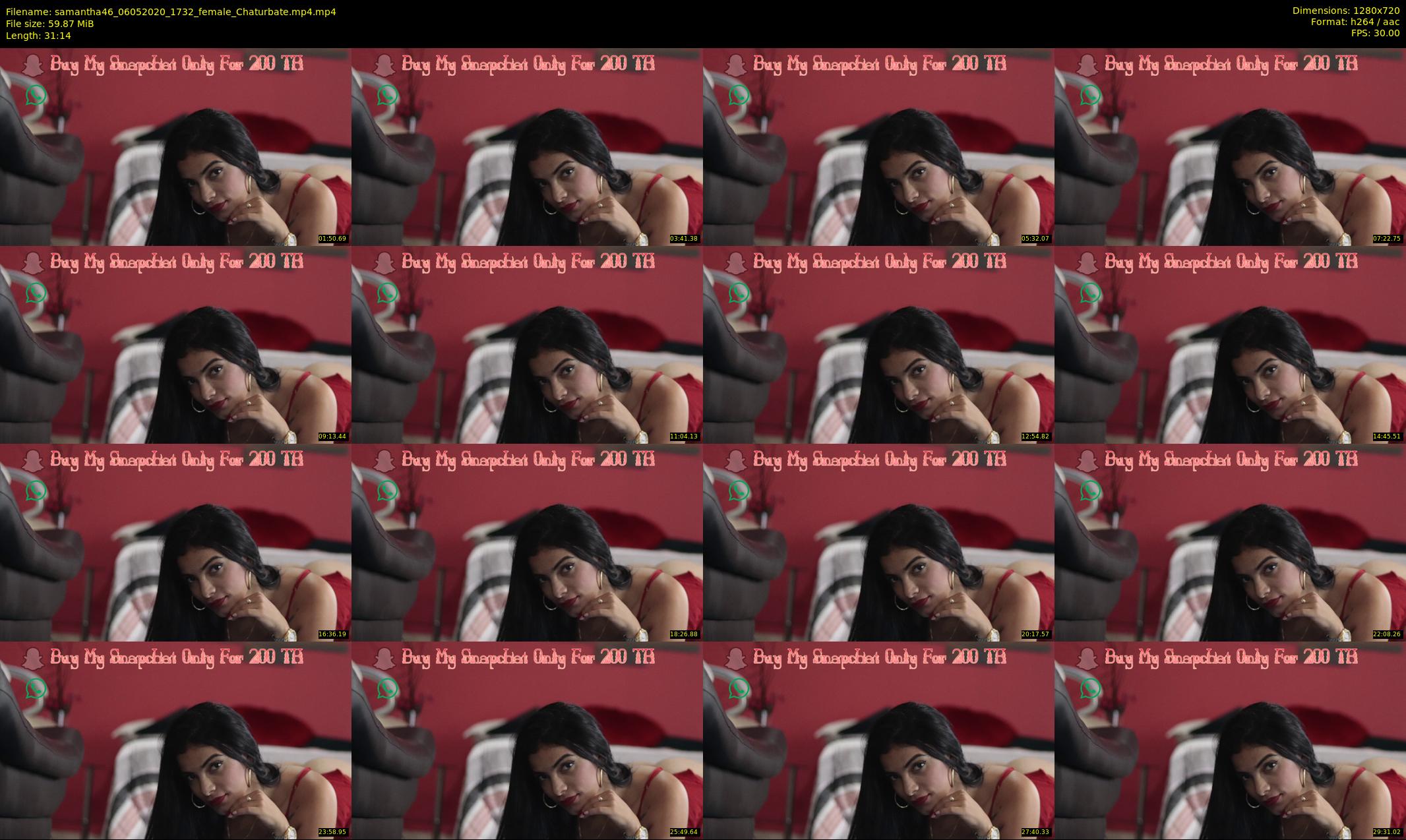 samantha46 — 32 minute Chaturbate female cam show recording, 720p, May 6, 2020