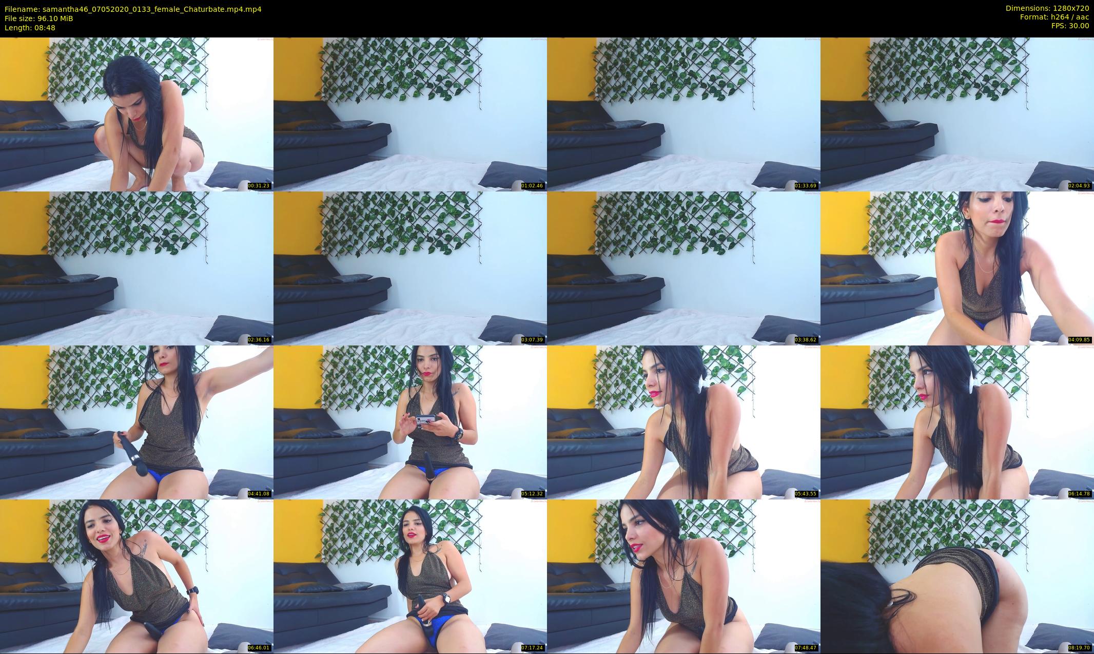 samantha46 — 9 minute Chaturbate female cam show recording, 720p, May 7, 2020