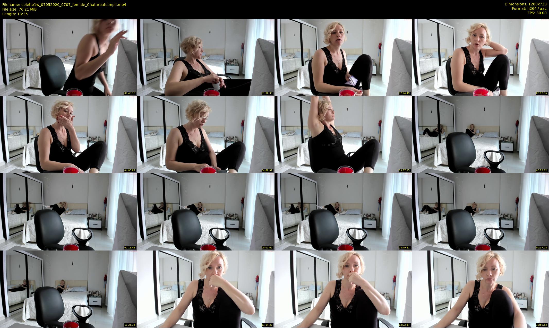 colette1w — 14 minute Chaturbate female cam show recording, 720p, May 7, 2020