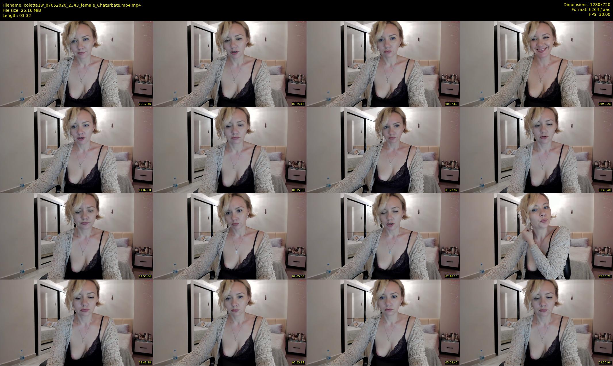 colette1w — 4 minute Chaturbate female cam show recording, 720p, May 7, 2020