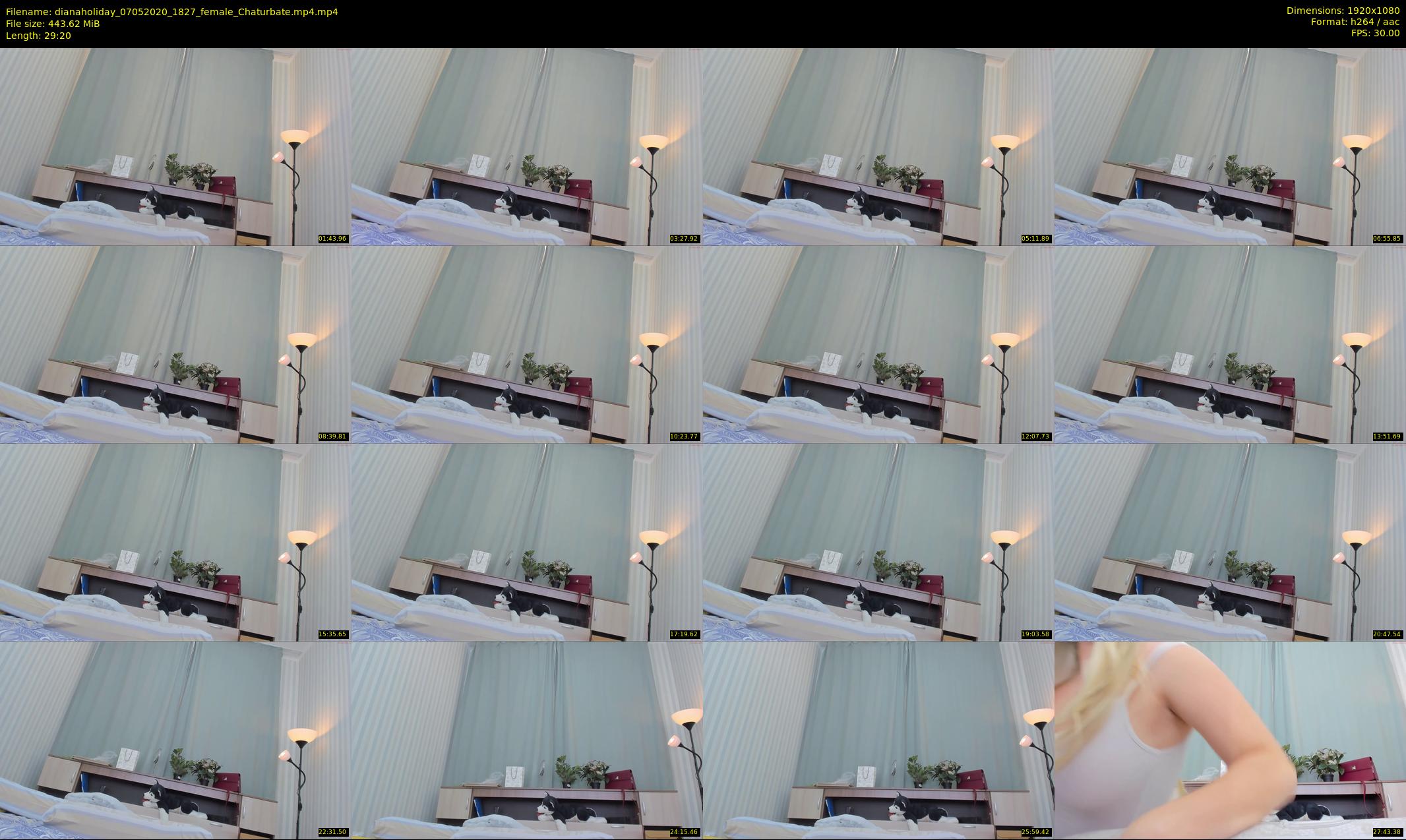 dianaholiday — 30 minute Chaturbate female cam show recording, 1080p, May 7, 2020