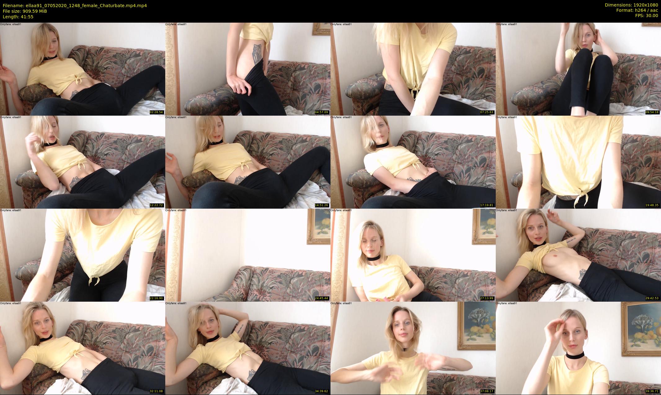 ellaa91 — 42 minute Chaturbate female cam show recording, 1080p, May 7, 2020