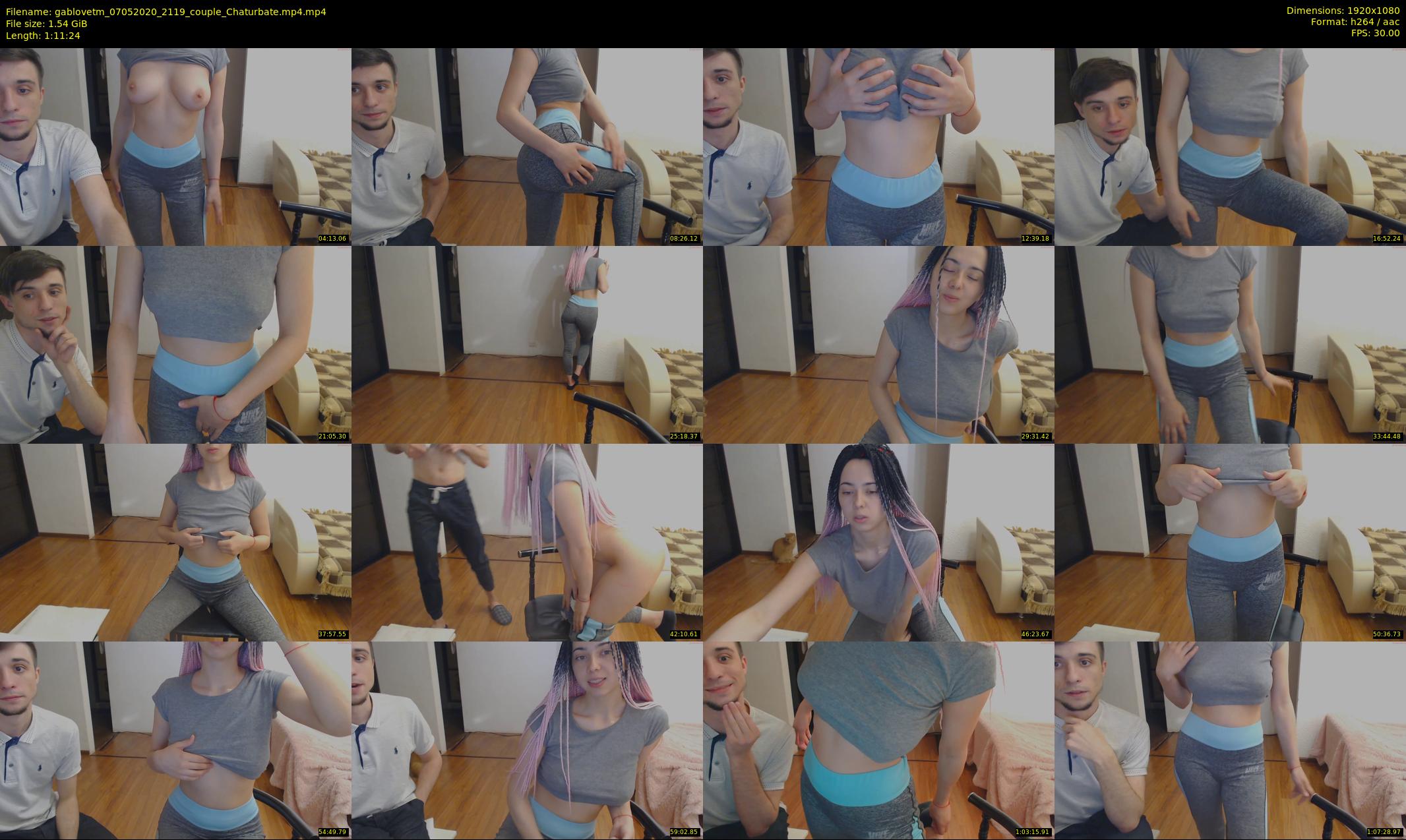 gablovetm — 72 minute Chaturbate couple cam show recording, 1080p, May 7, 2020