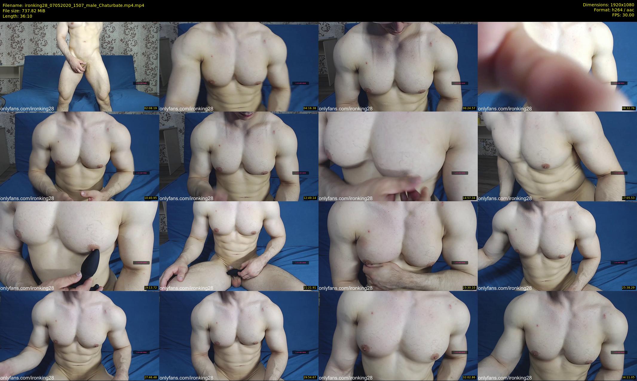 ironking28 — 37 minute Chaturbate male cam show recording, 1080p, May 7, 2020