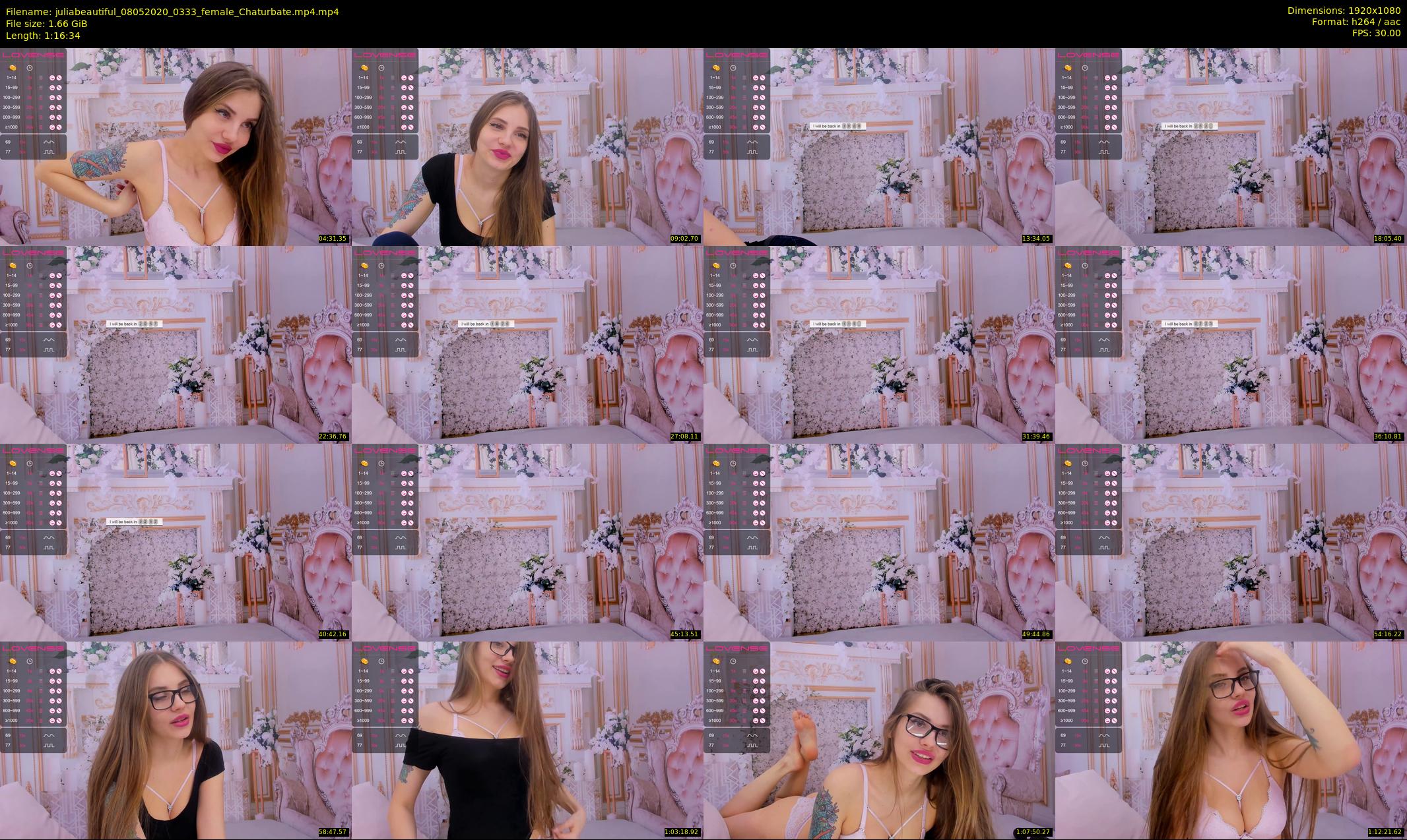 juliabeautiful — 77 minute Chaturbate female cam show recording, 1080p, May 8, 2020
