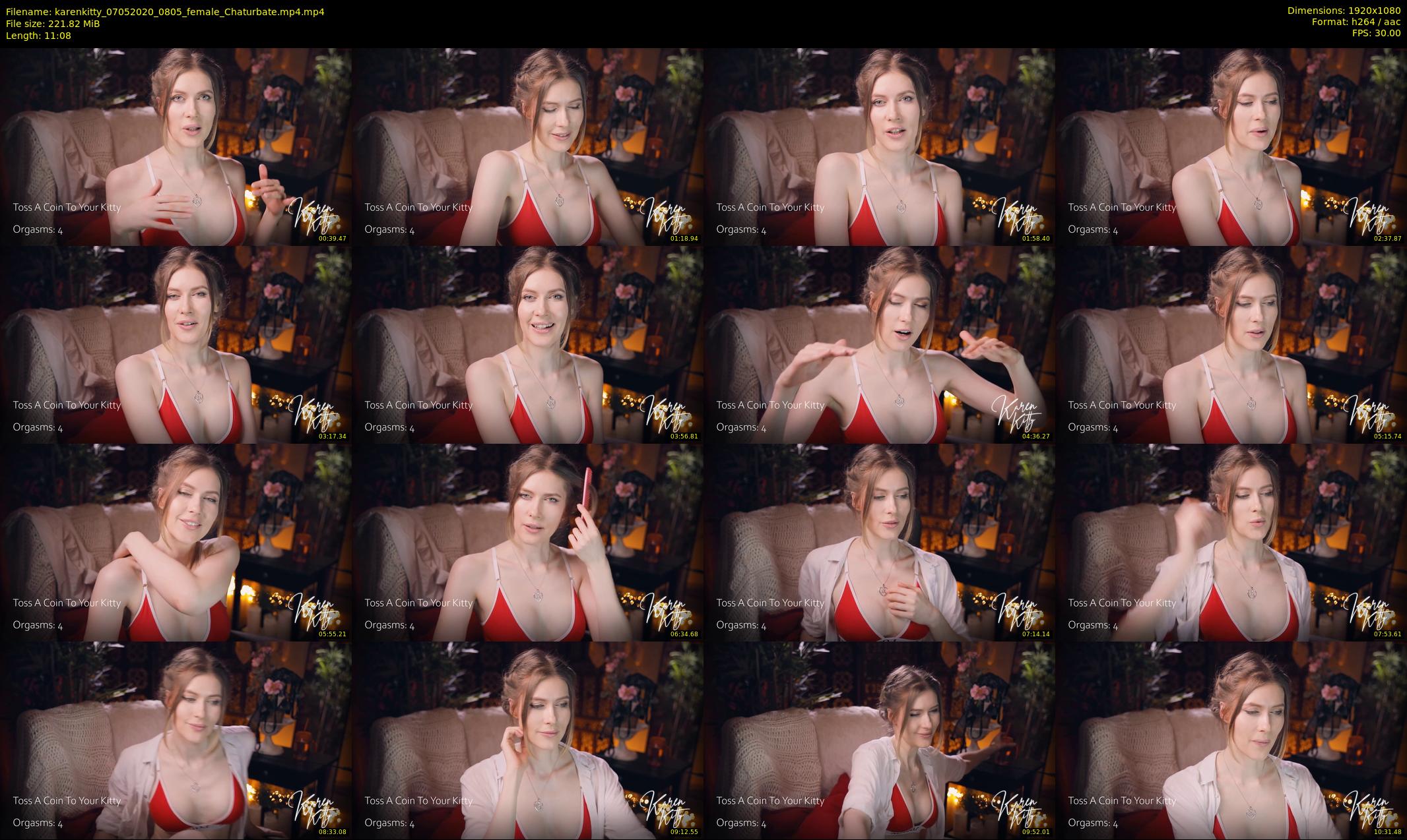 karenkitty — 12 minute Chaturbate female cam show recording, 1080p, May 7, 2020