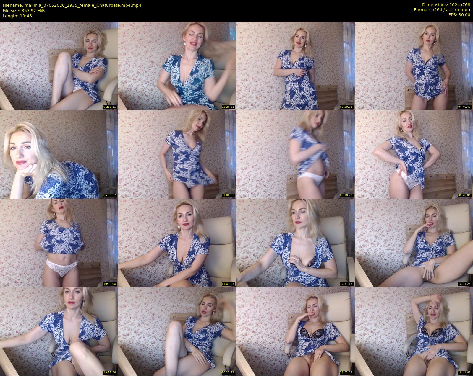 mallinia — 20 minute Chaturbate female cam show recording, 720p, May 7, 2020