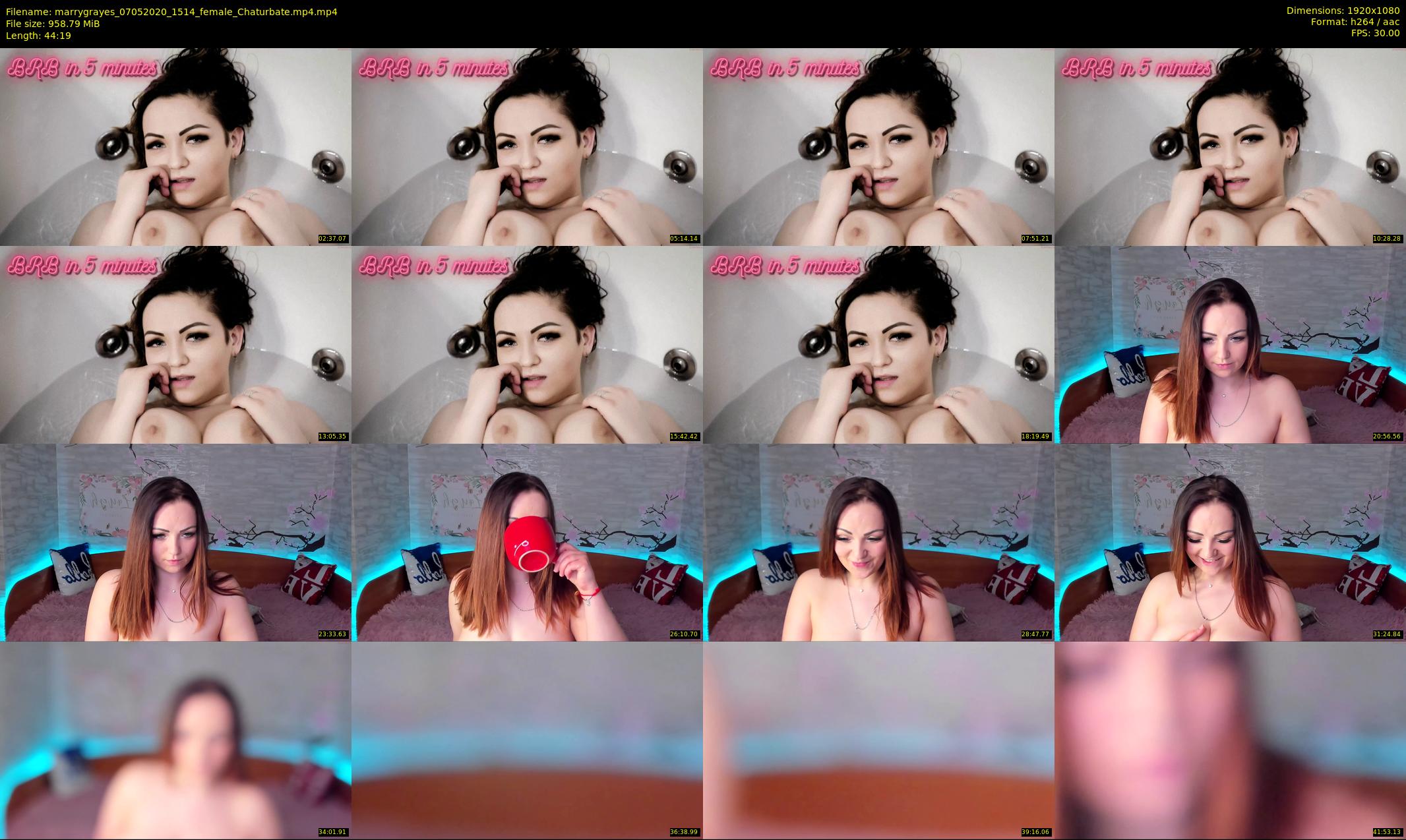 marrygrayes — 45 minute Chaturbate female cam show recording, 1080p, May 7, 2020