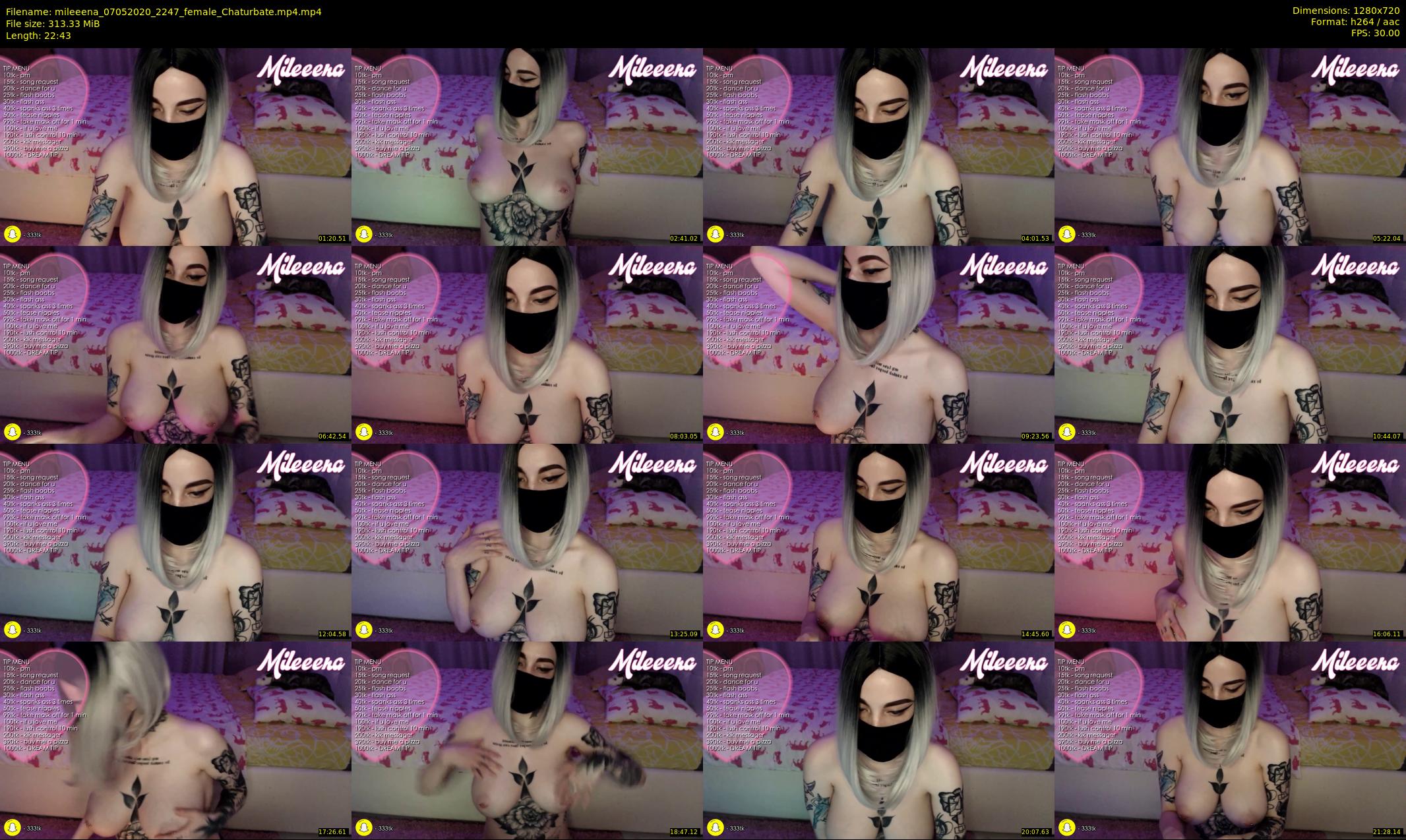mileeena — 23 minute Chaturbate female cam show recording, 720p, May 7, 2020