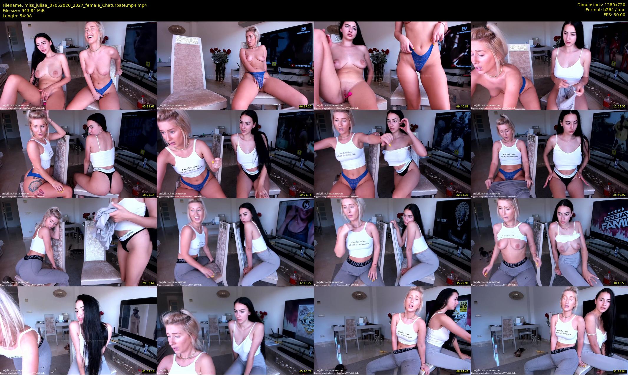 miss_juliaa — 55 minute Chaturbate female cam show recording, 720p, May 7, 2020